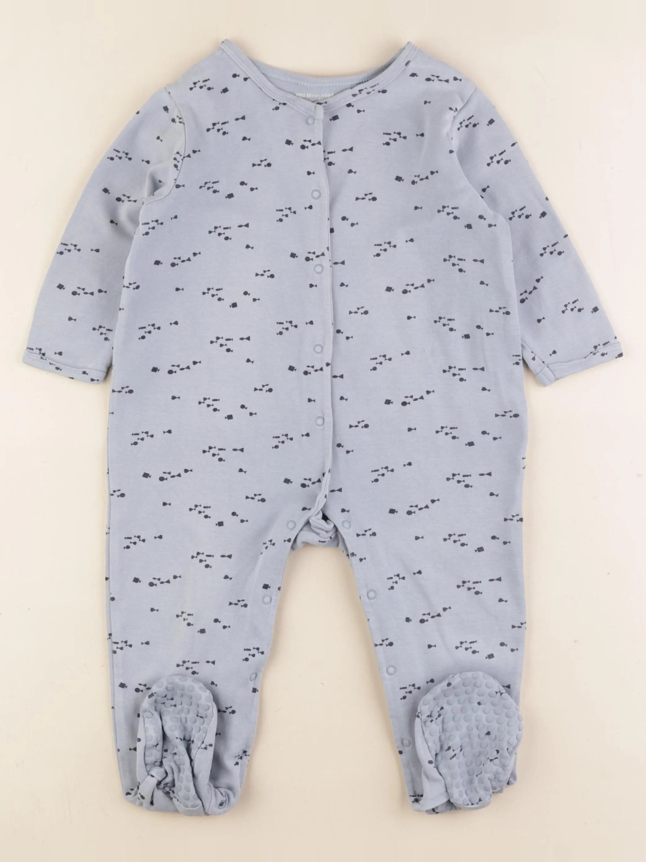 Vertbaudet - pyjama coton bleu - 24 mois