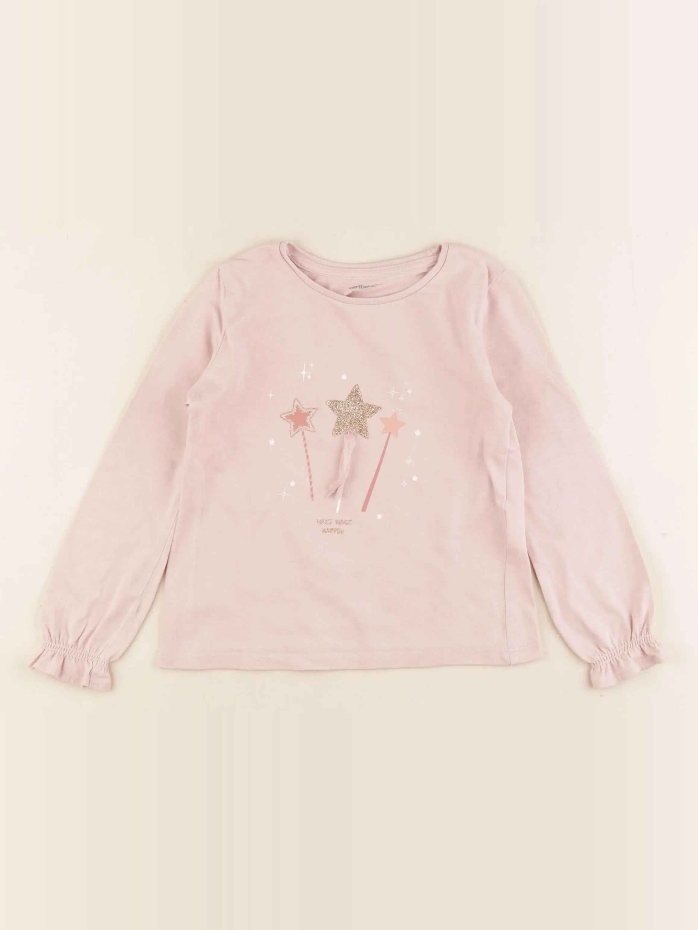 Vertbaudet - tee-shirt rose - 4 ans