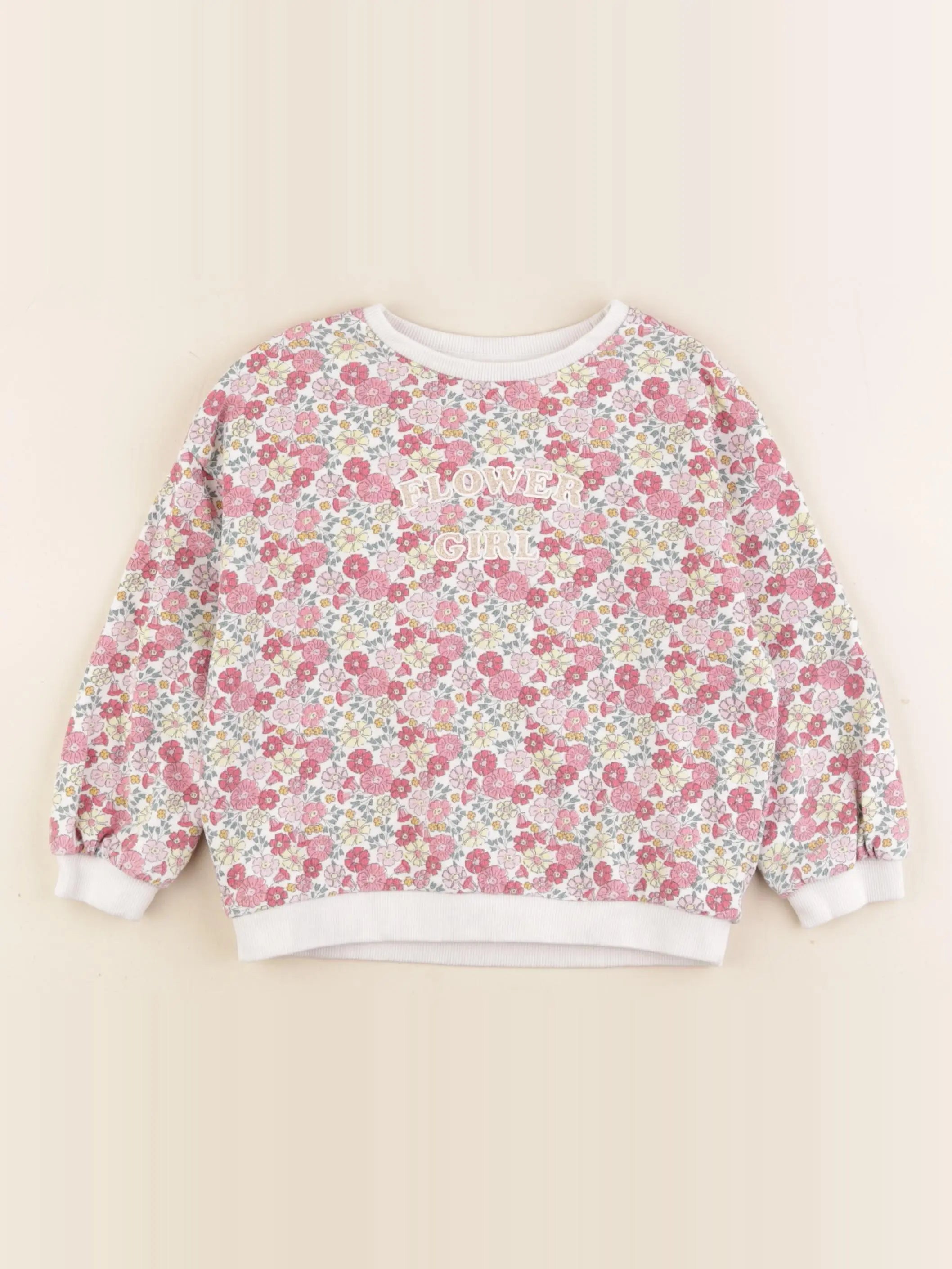 Vertbaudet - sweat rose - 4 ans