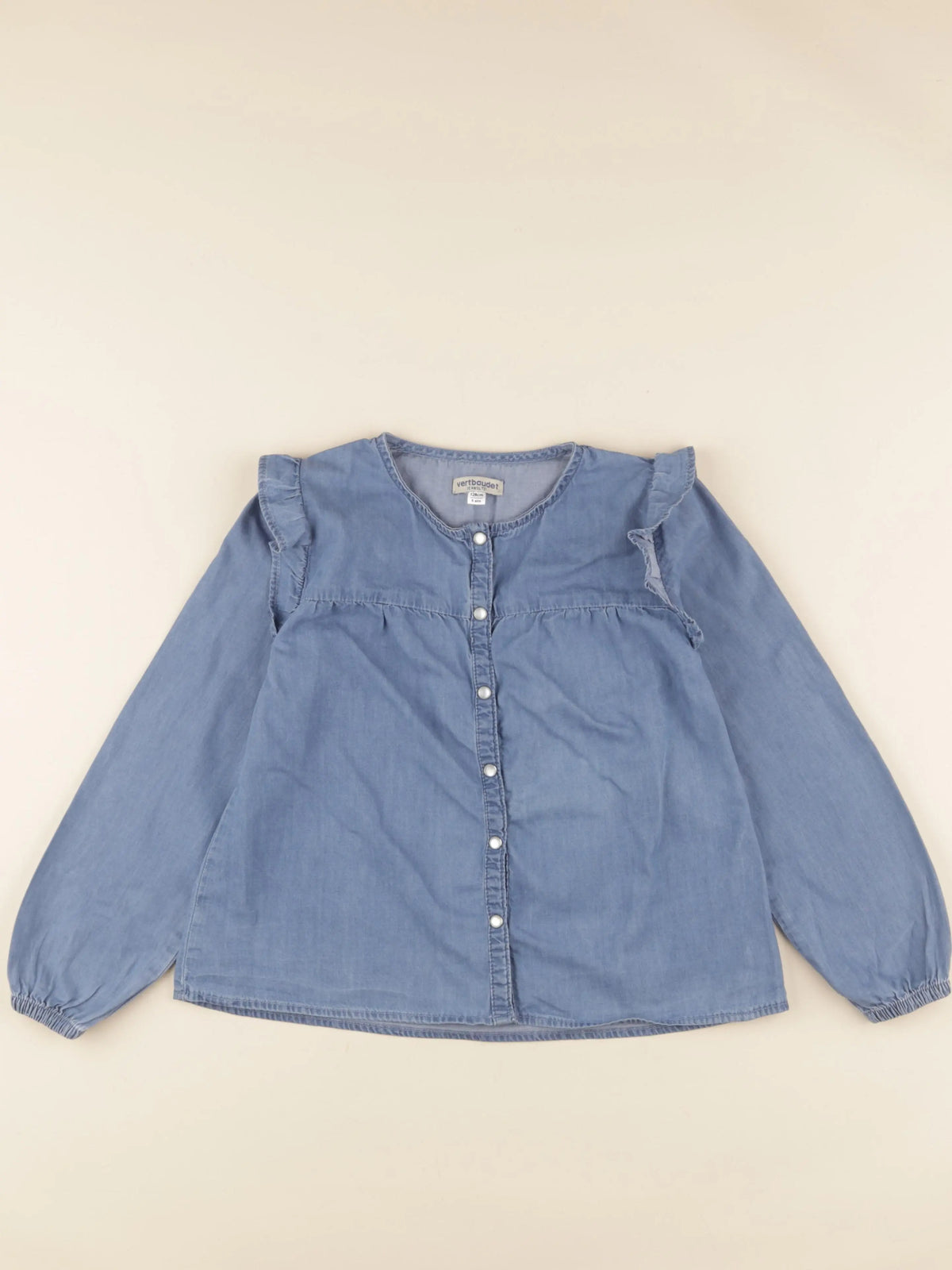 Vertbaudet - blouse bleu - 8 ans