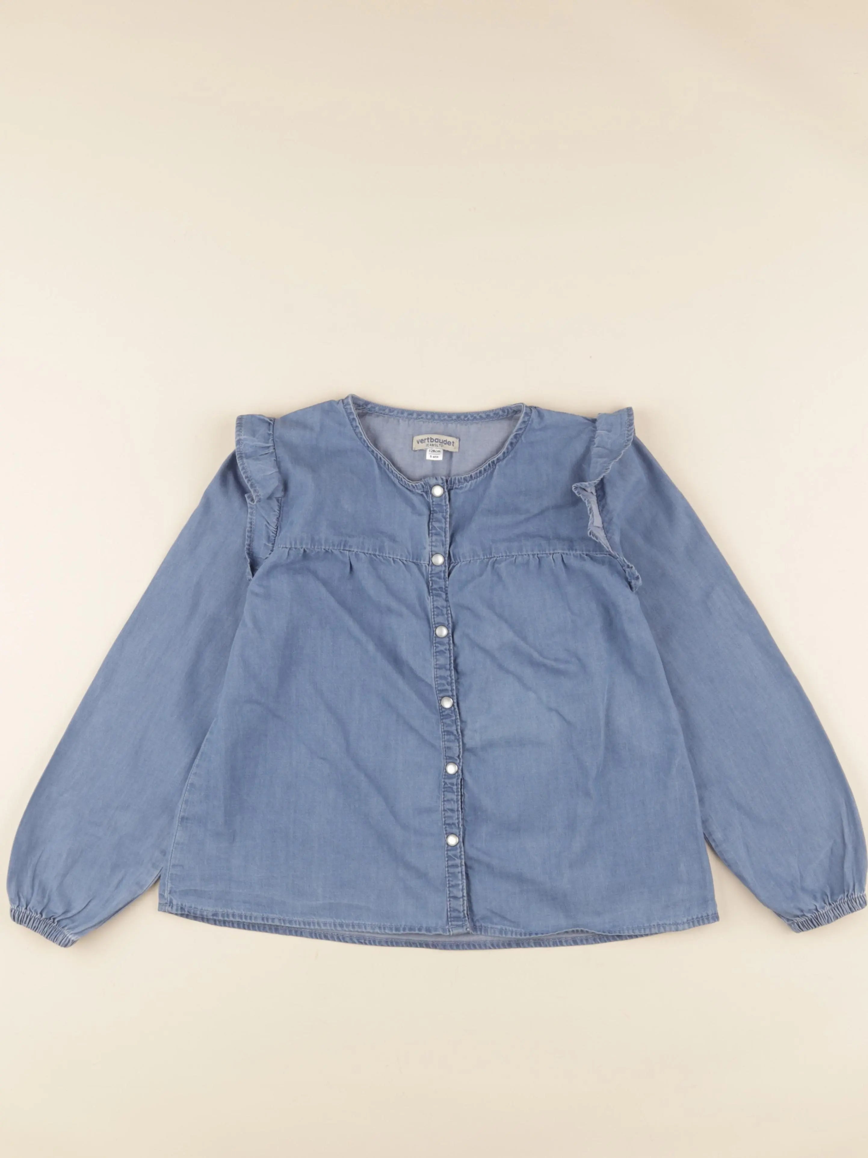 Vertbaudet - blouse bleu - 8 ans