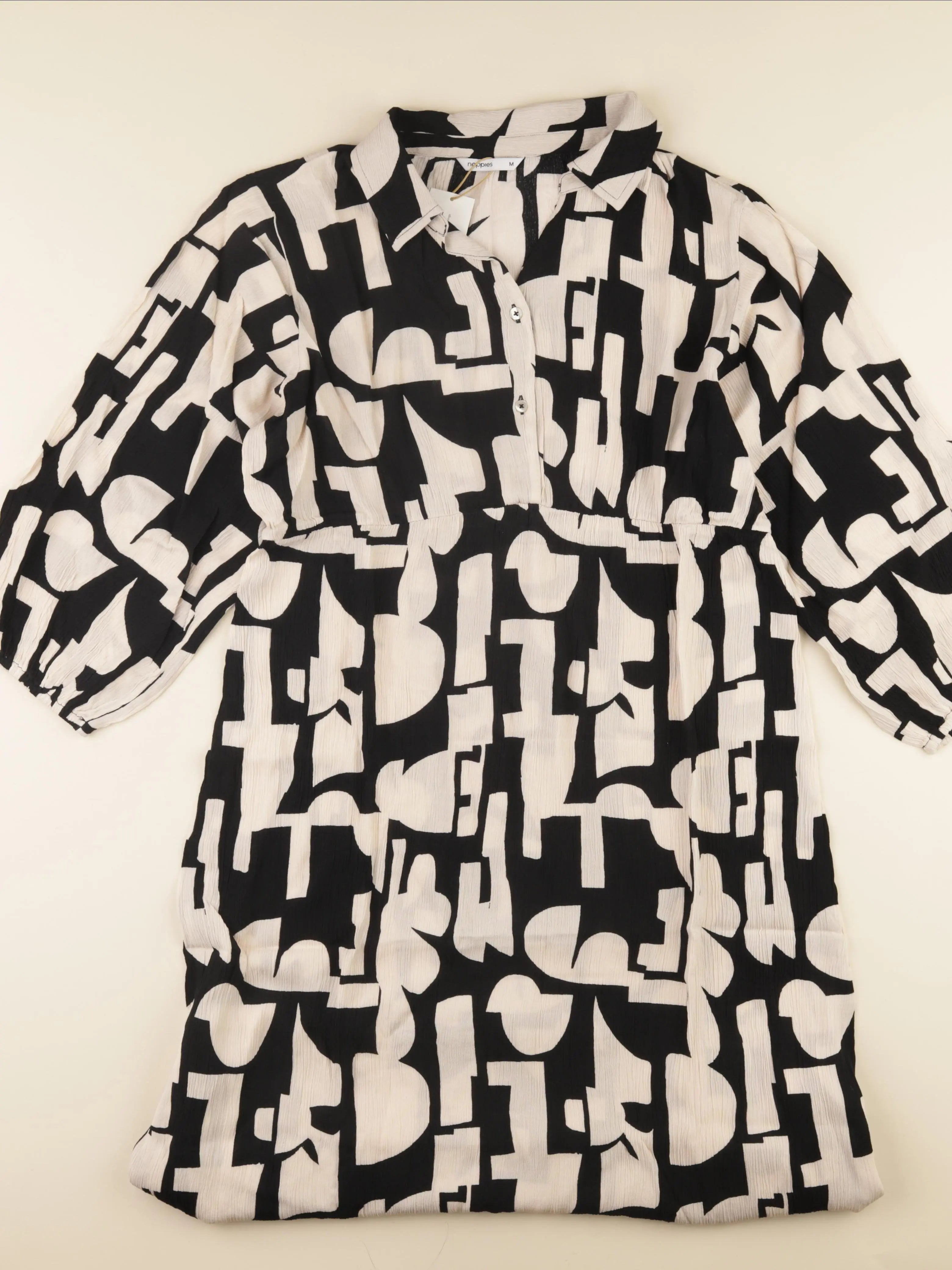 Noppies maternité - robe grossesse, allaitement blanc, noir - m