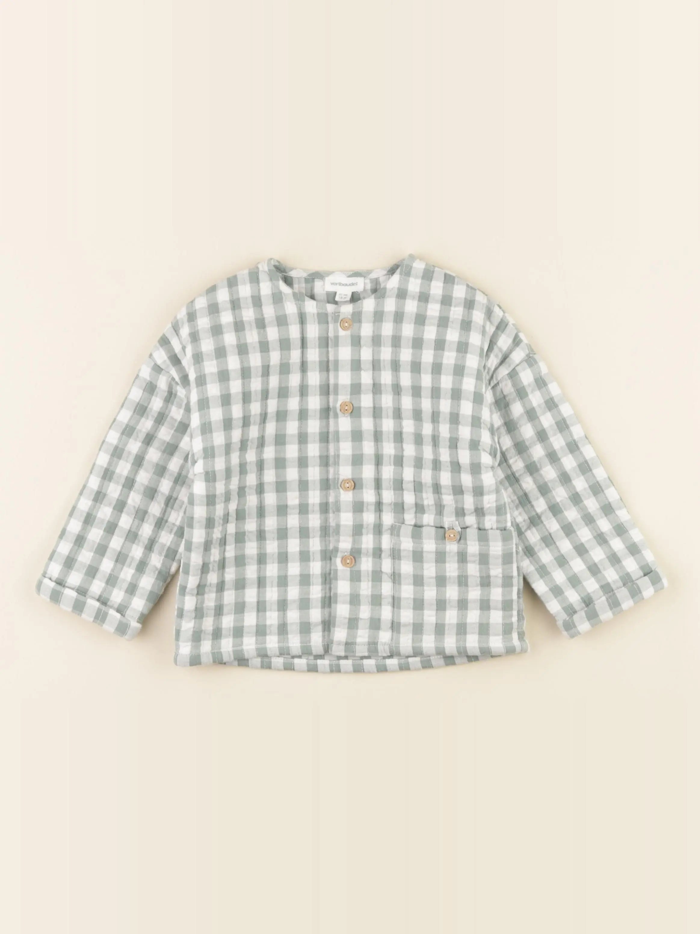 Vertbaudet - veste vert - 18 mois