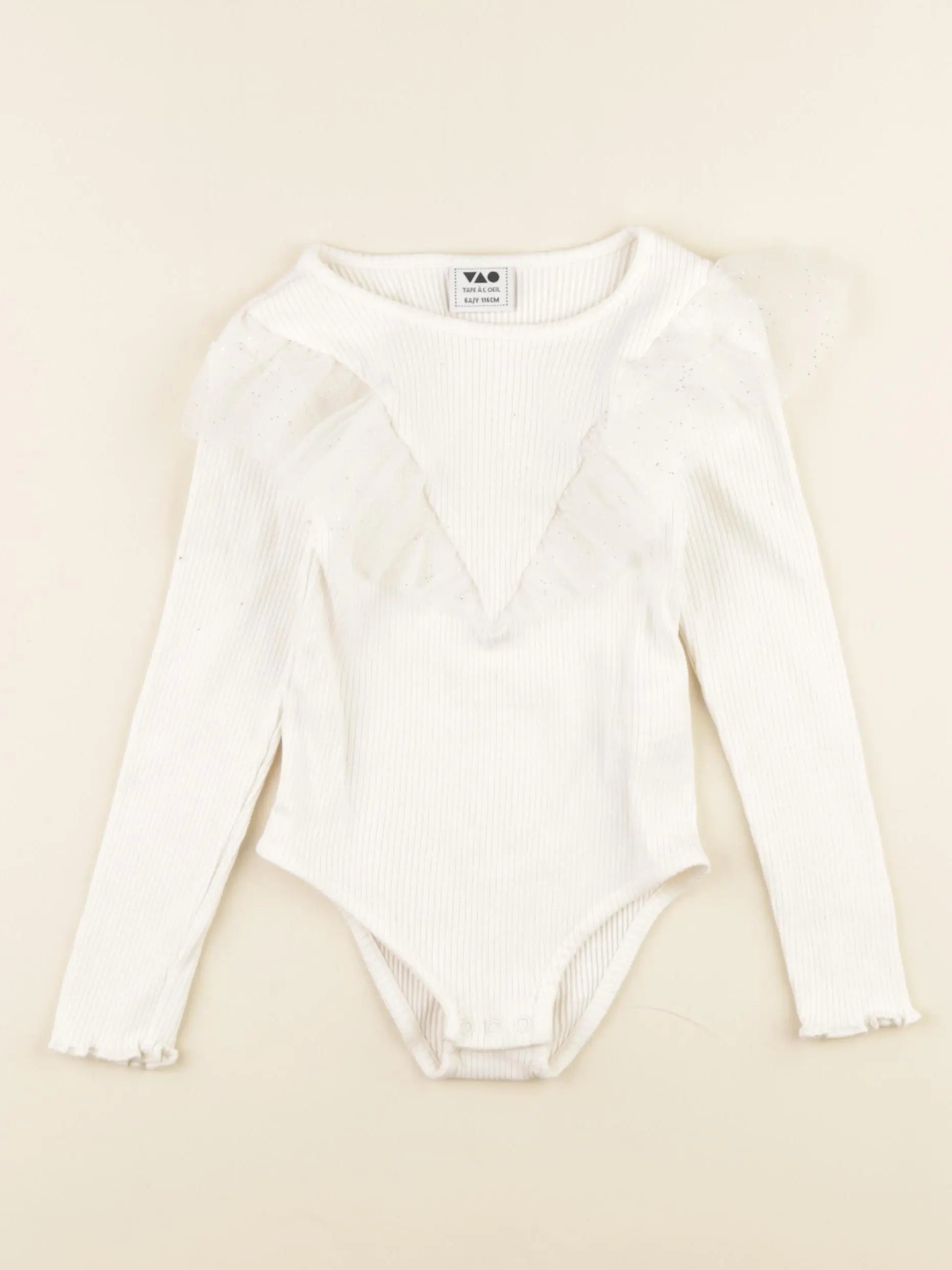 Tape à l'oeil - body tee-shirt blanc - 6 ans