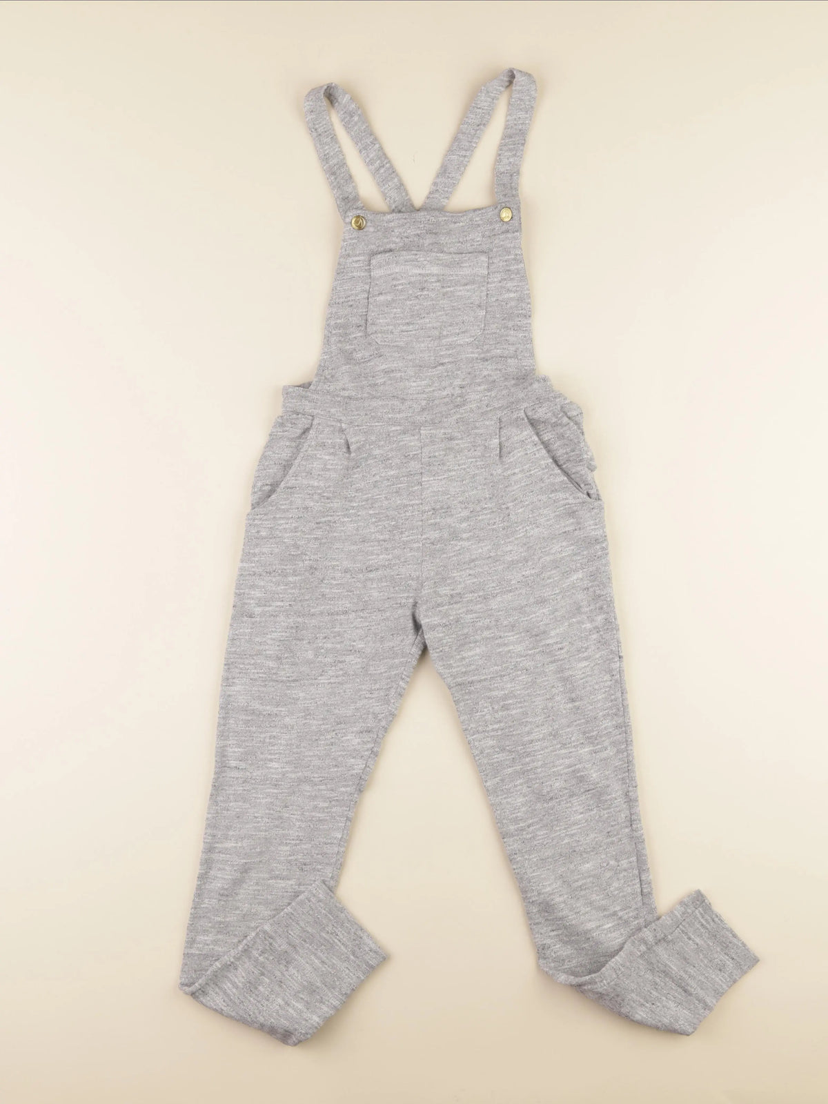 Petit Bateau - salopette gris - 8 ans