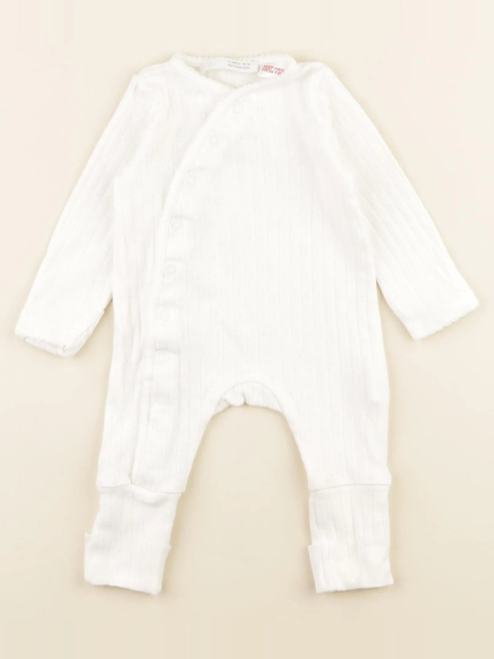 H&M - pyjama coton blanc - 0/1 mois