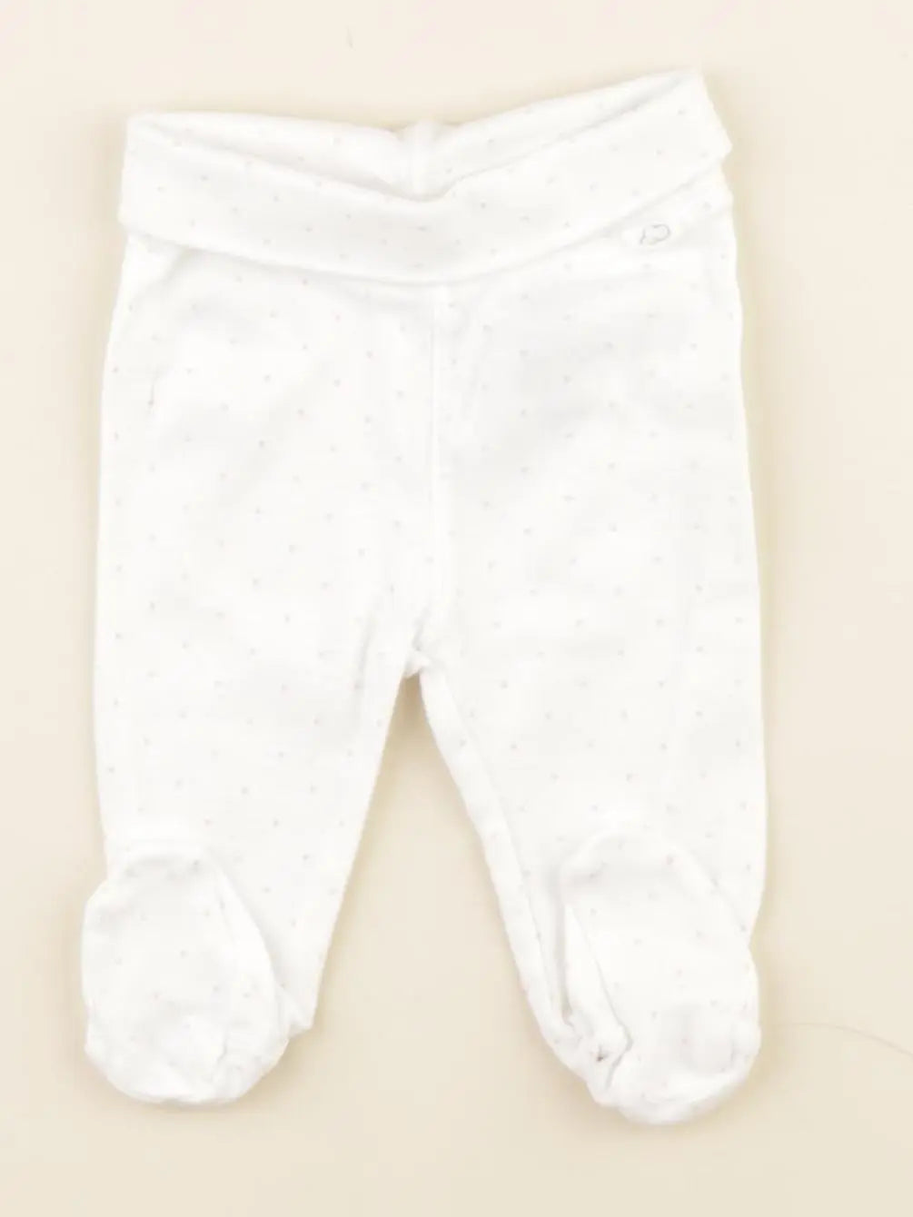 H&M - legging coton blanc - 0/1 mois