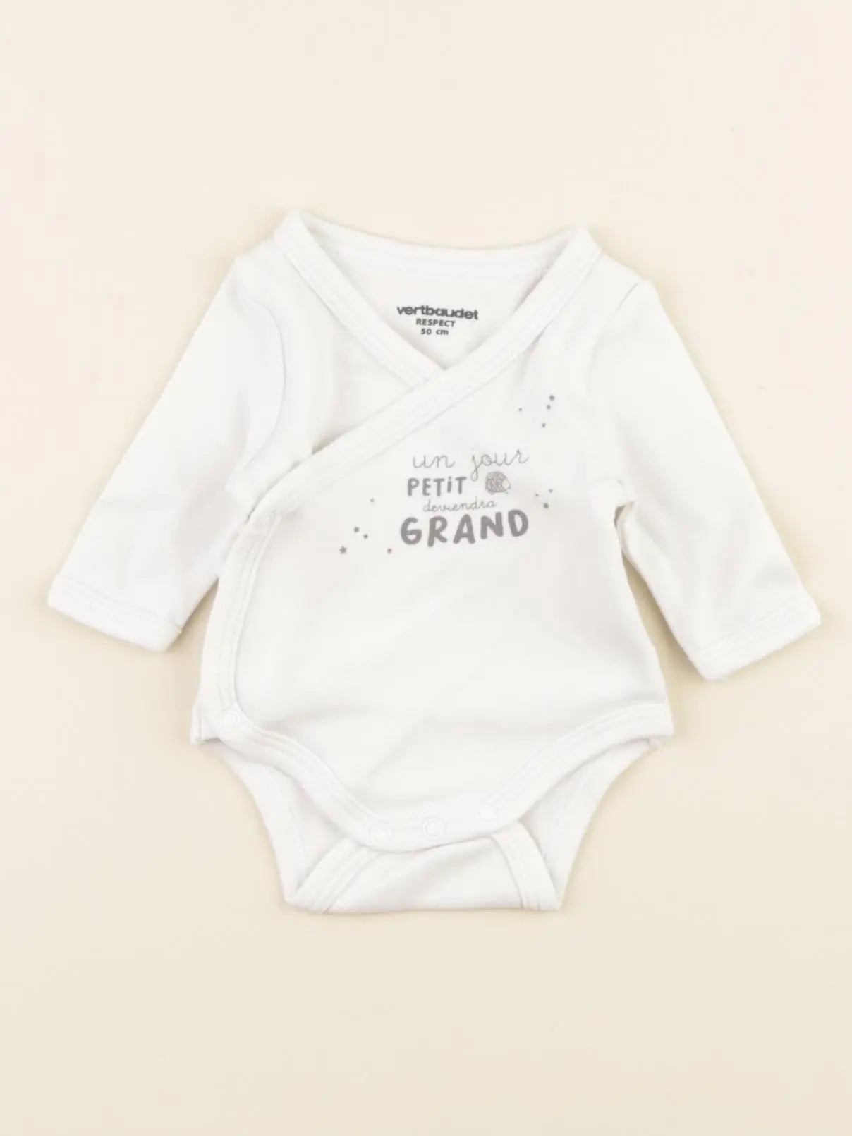 Vertbaudet - body blanc - 0 mois