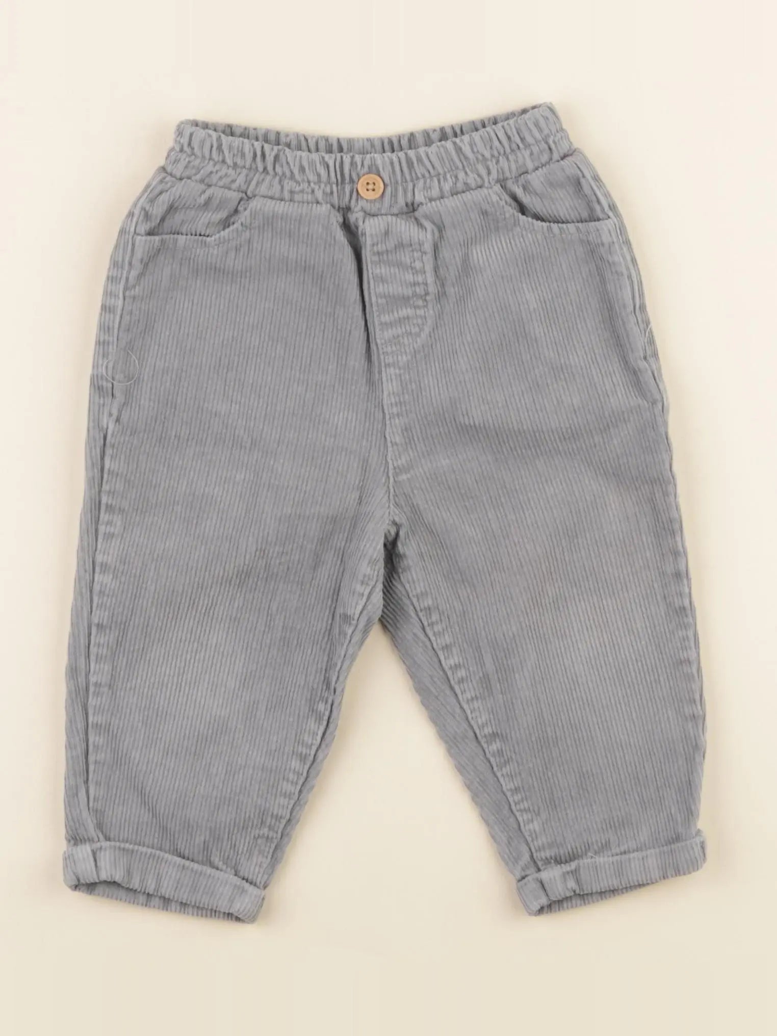 Vertbaudet - pantalon gris - 12 mois