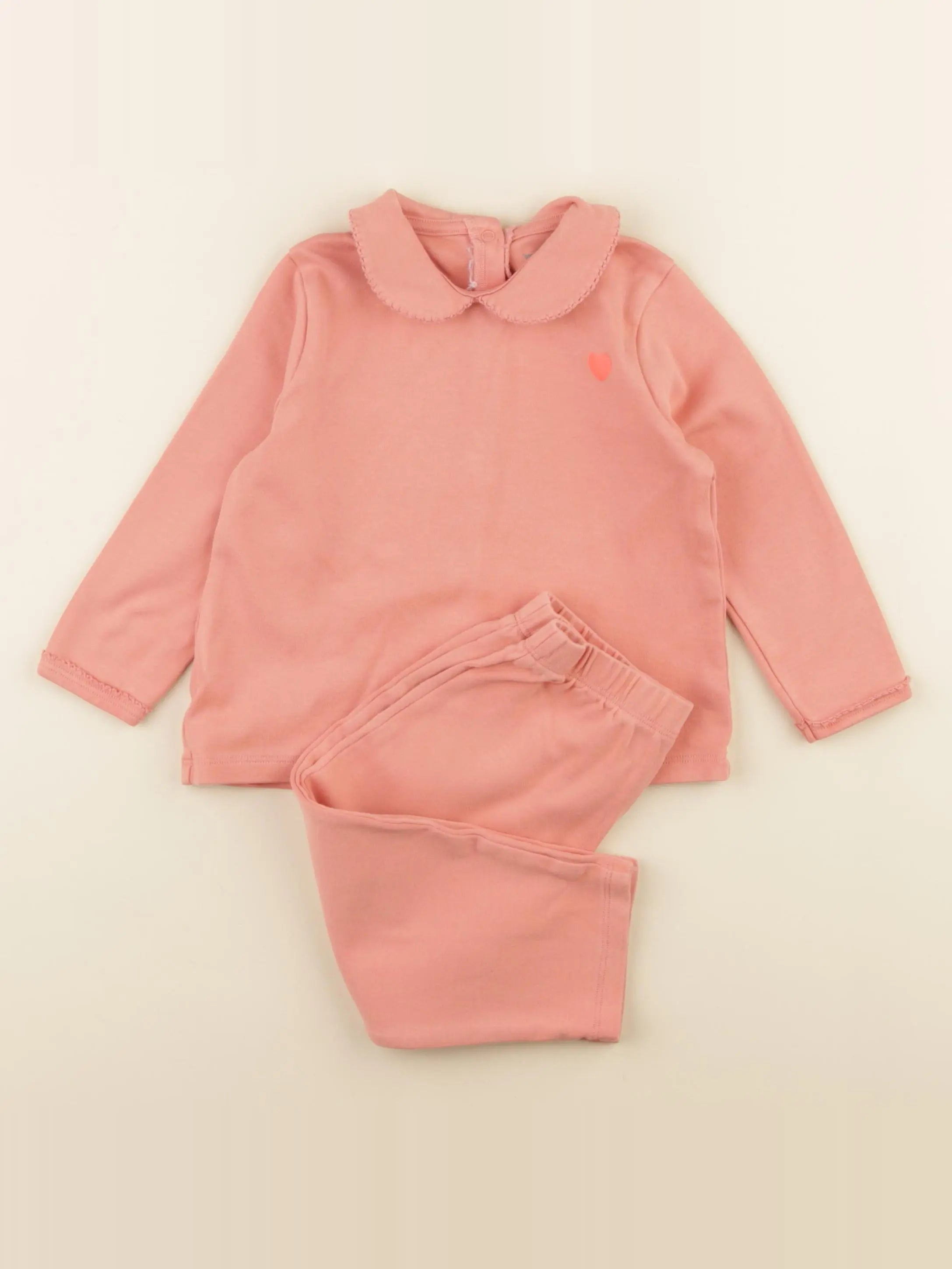 Vertbaudet - pyjama coton rose - 3 ans