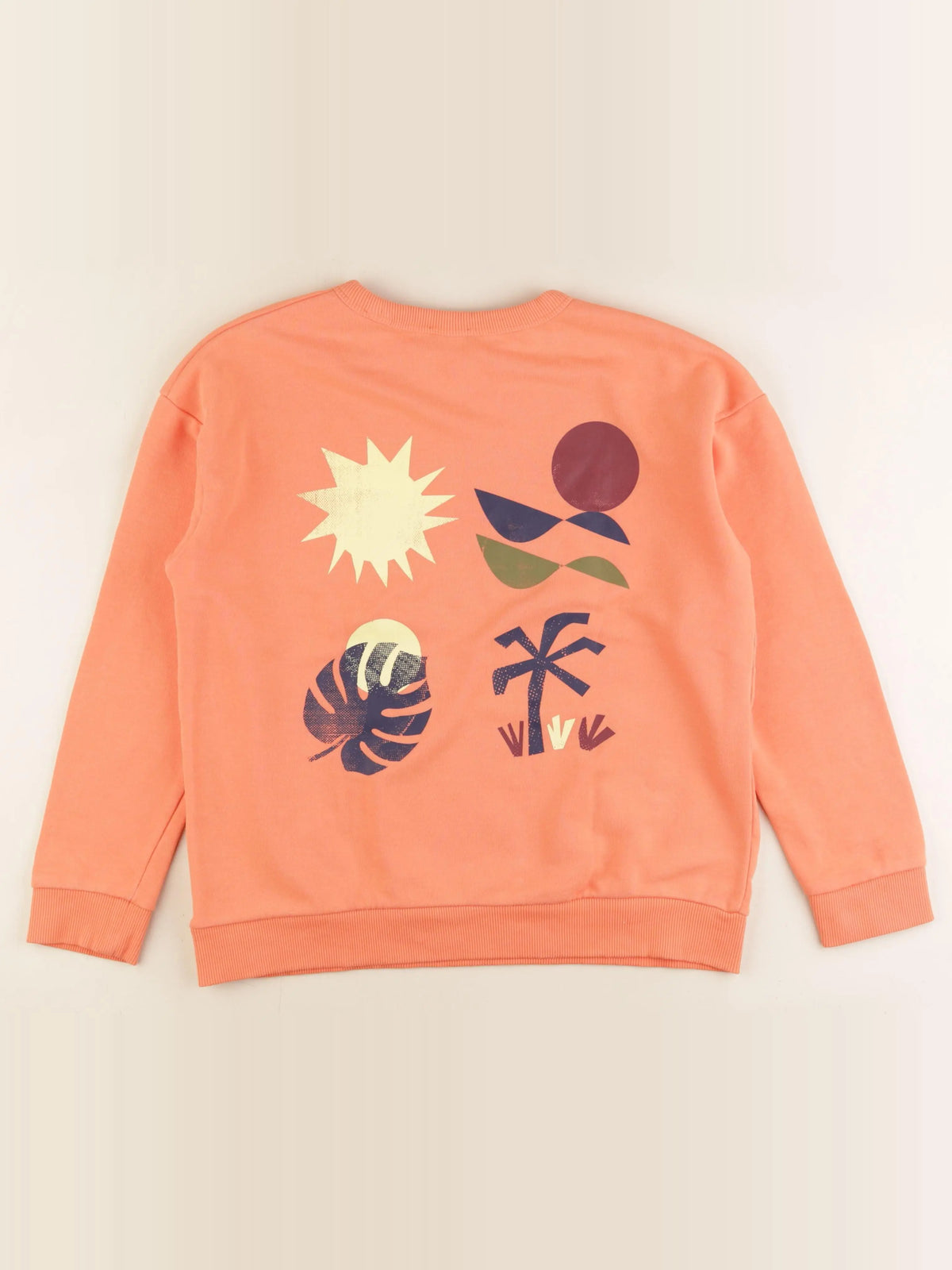 Okaidi - sweat orange fluo - 12 ans