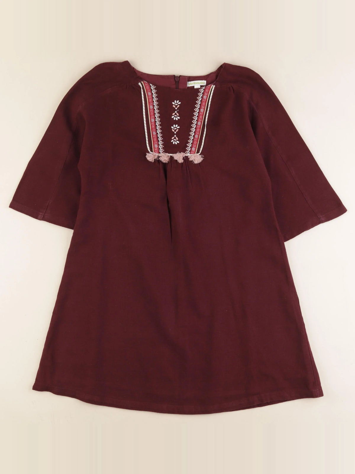 Vertbaudet - robe rouge - 10 ans