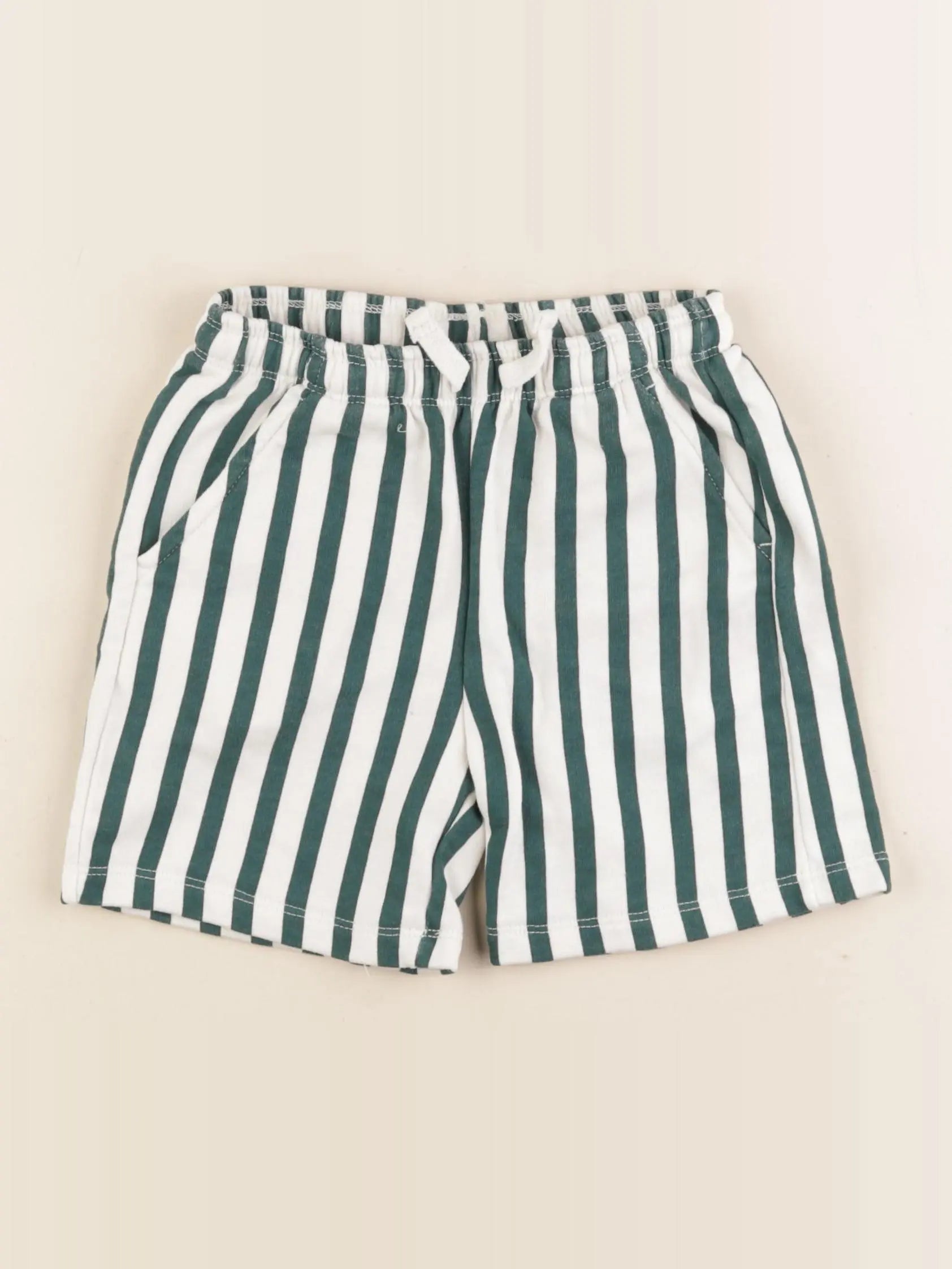 Zara - short blanc, vert - 5 ans