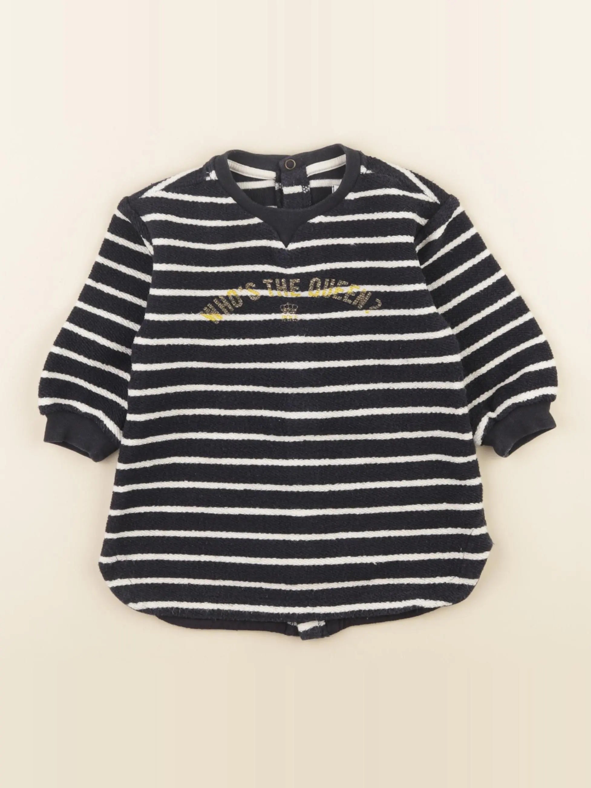 IKKS - robe bleu, blanc, or - 18 mois