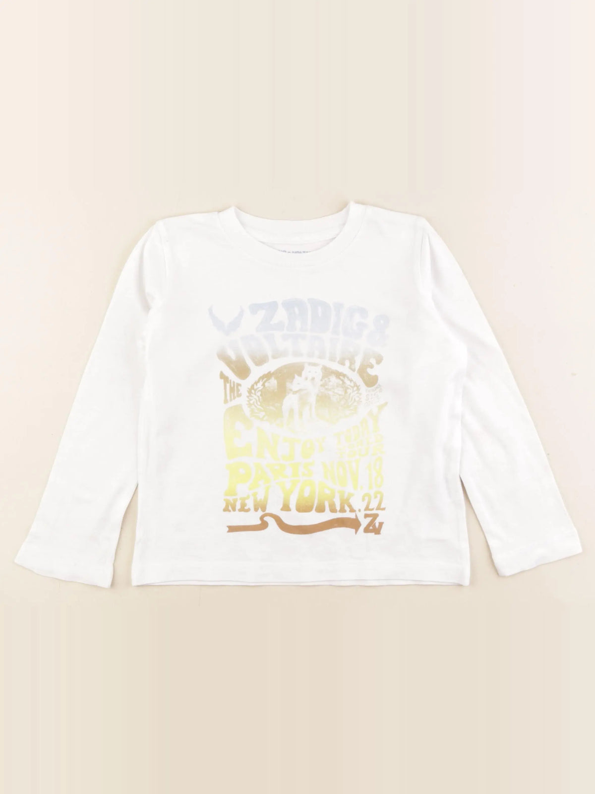 Zadig & Voltaire - tee-shirt blanc - 4 ans