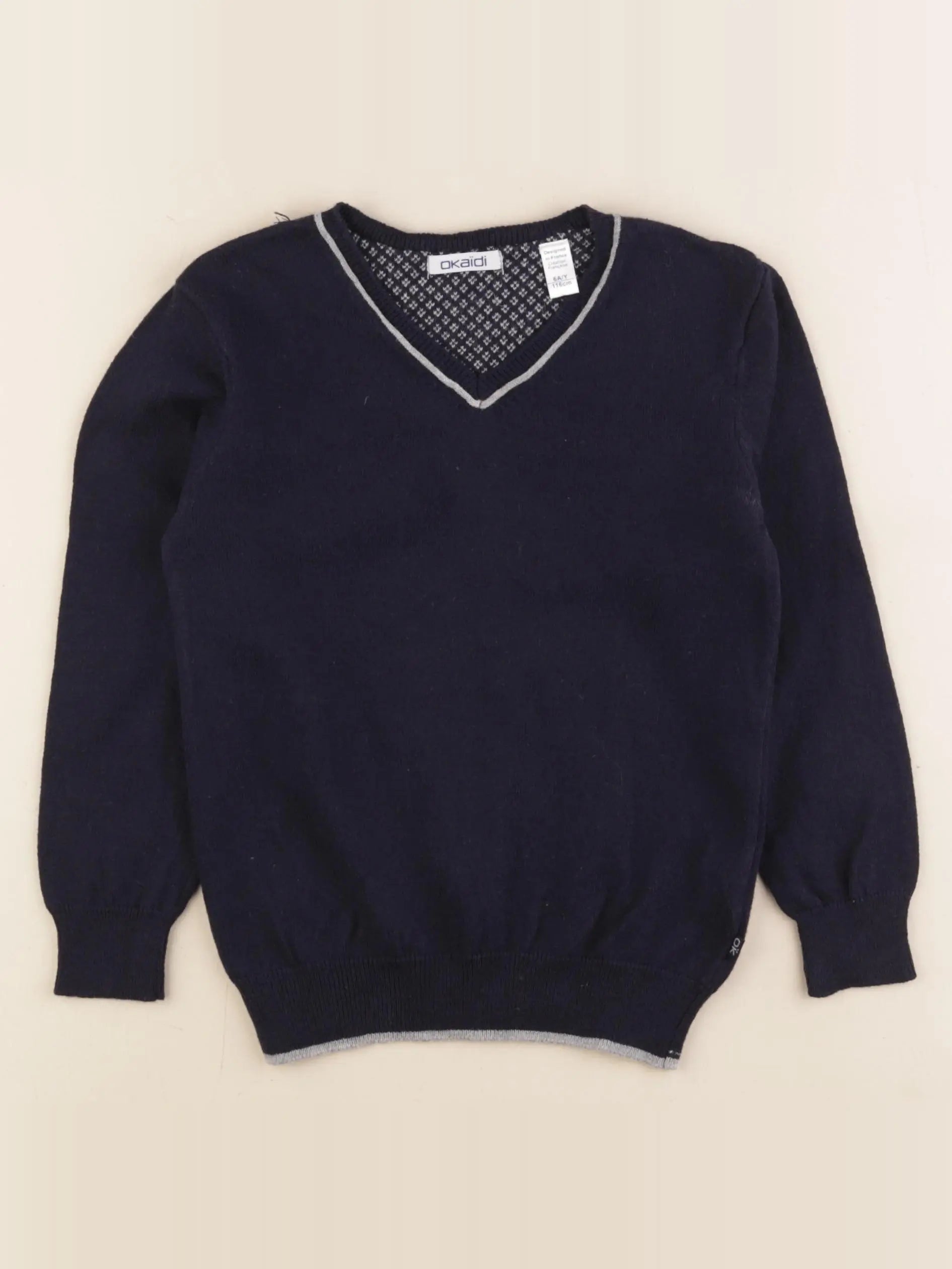 Okaidi - pull bleu - 6 ans