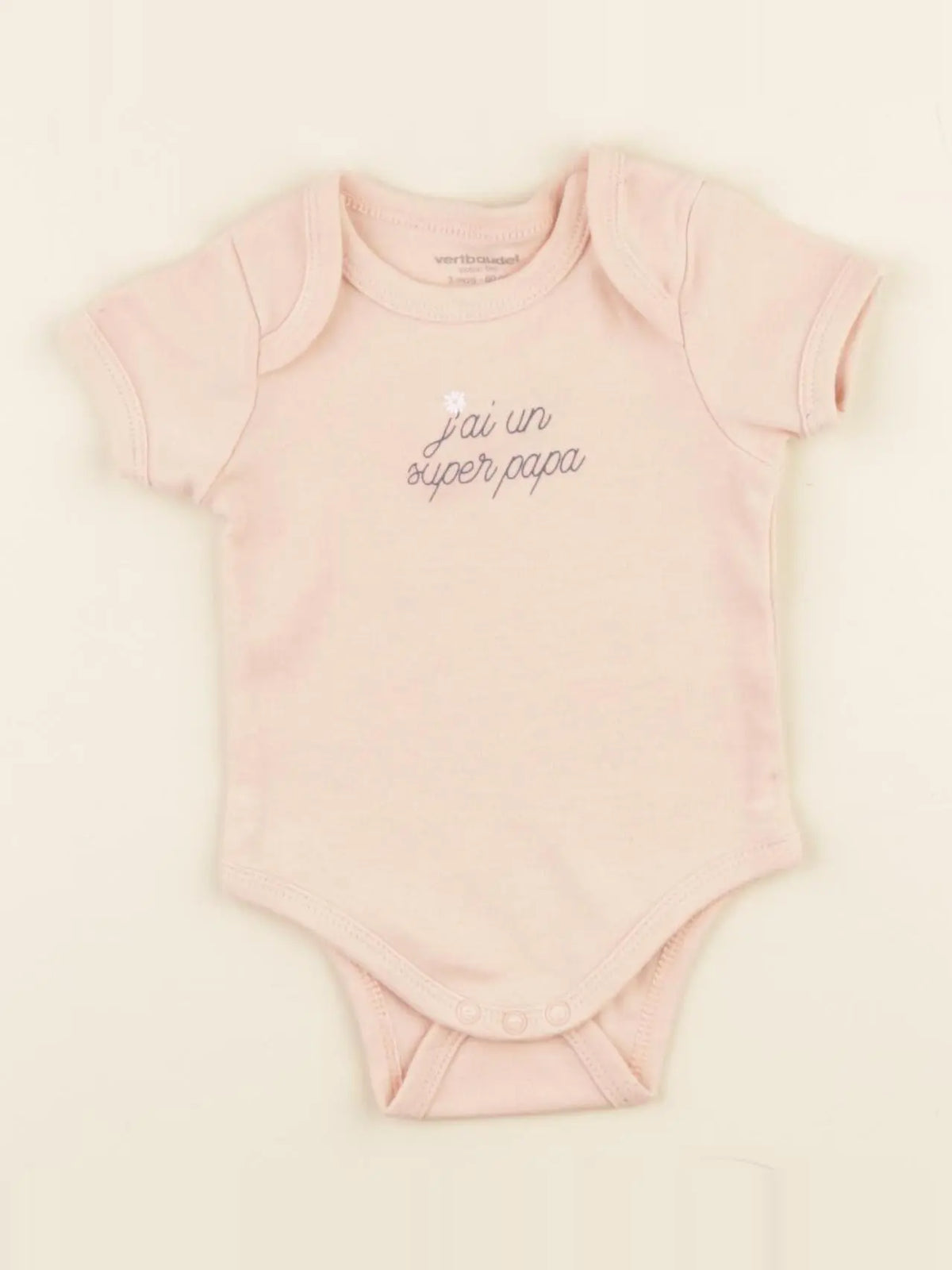 Vertbaudet - body rose - 3 mois