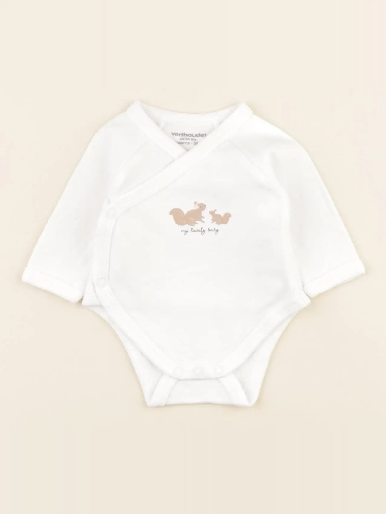 Vertbaudet - body blanc - 0 mois