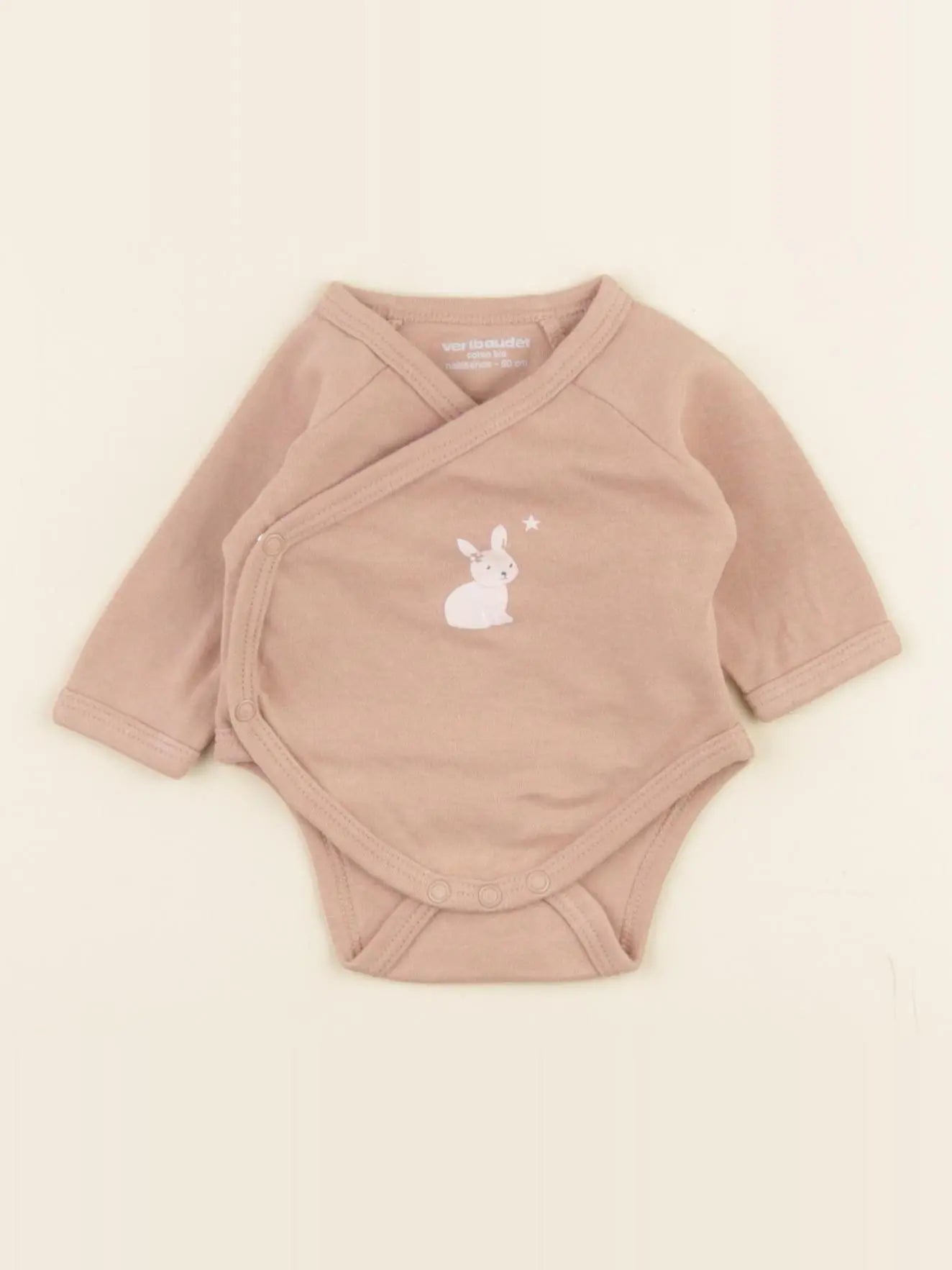 Vertbaudet - body marron - 0 mois