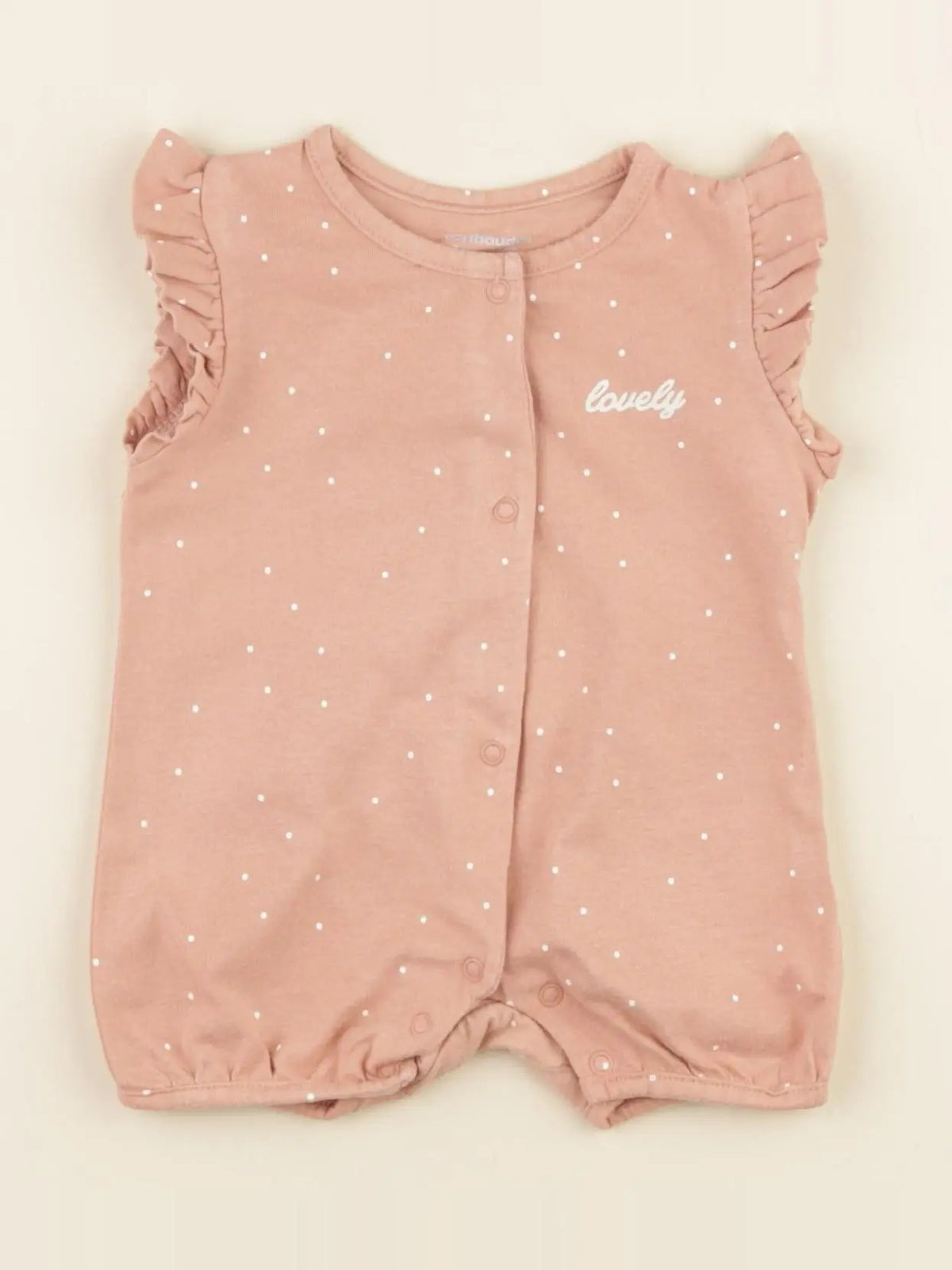 Vertbaudet - combinaison coton rose - 3 mois