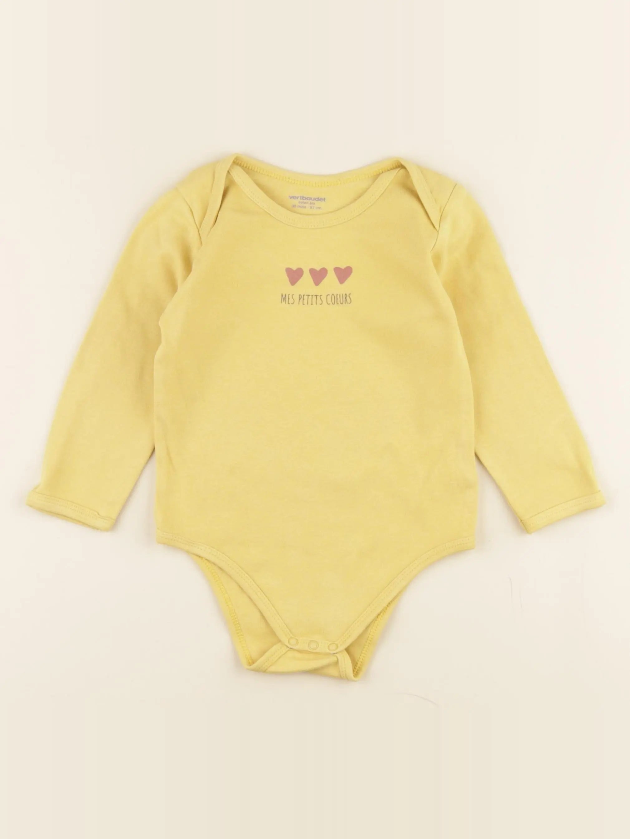 Vertbaudet - body jaune - 36 mois