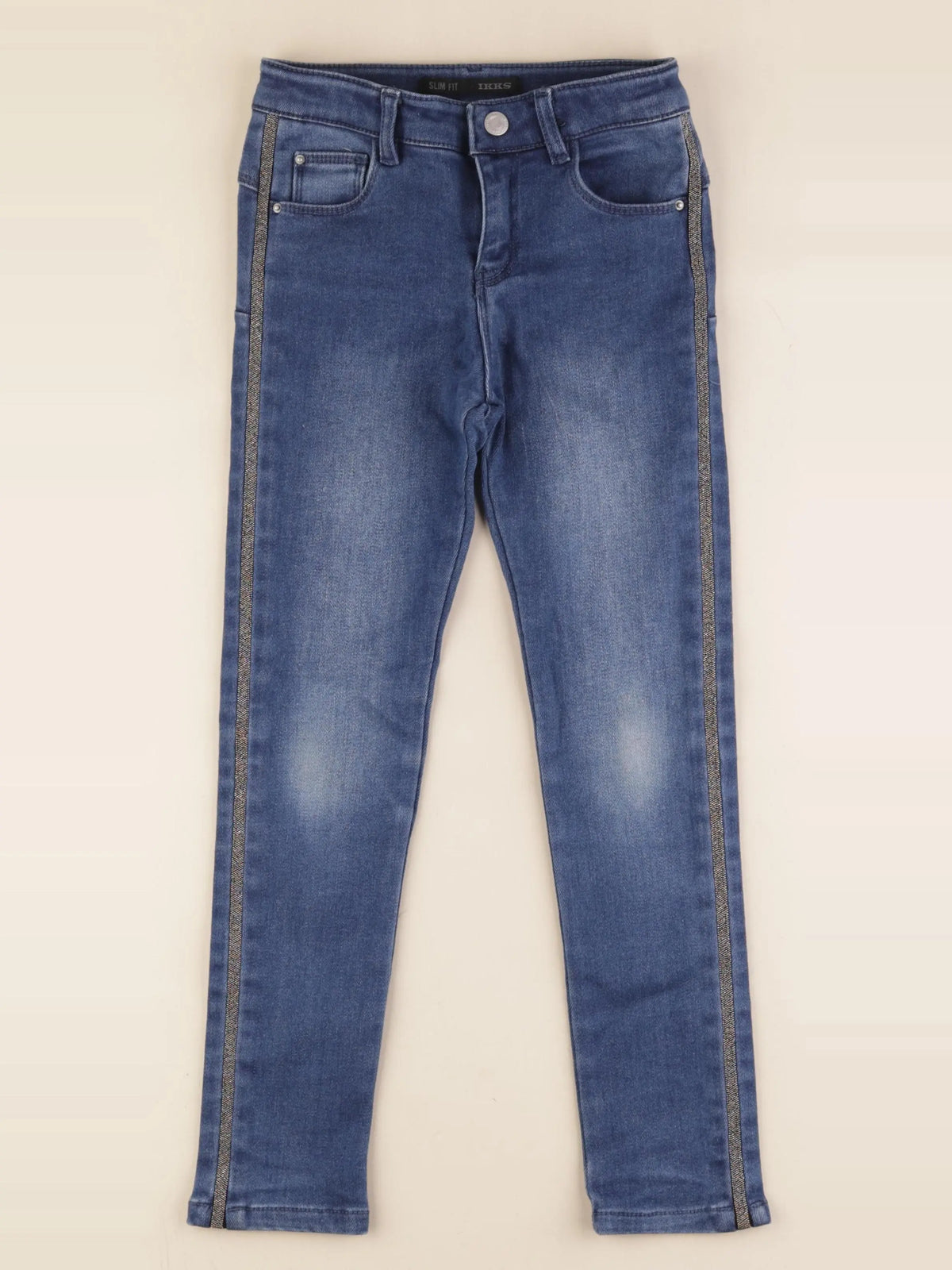 IKKS - jean bleu, or - 8 ans