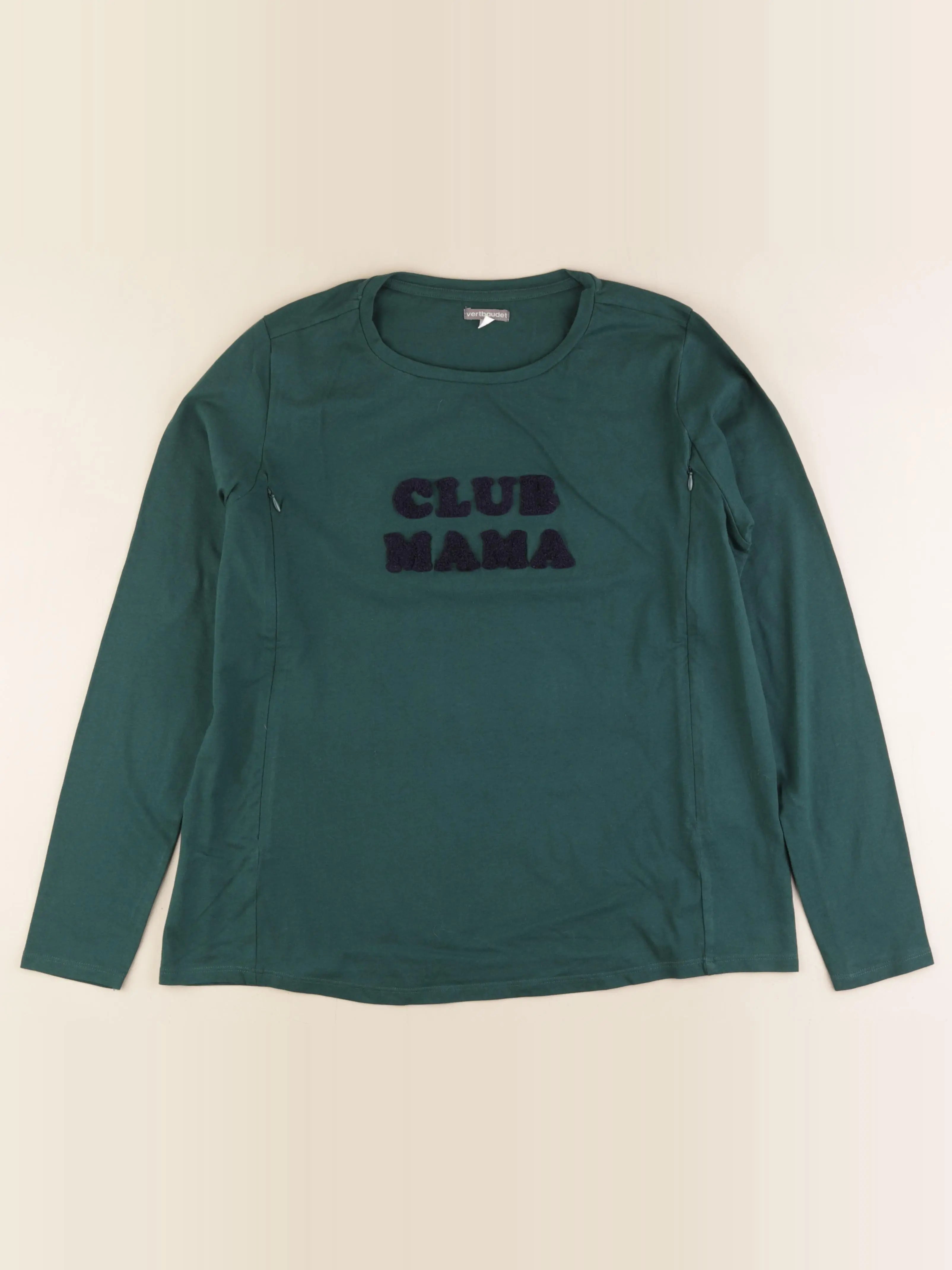Vertbaudet - tee-shirt grossesse, allaitement vert - 42 à 44