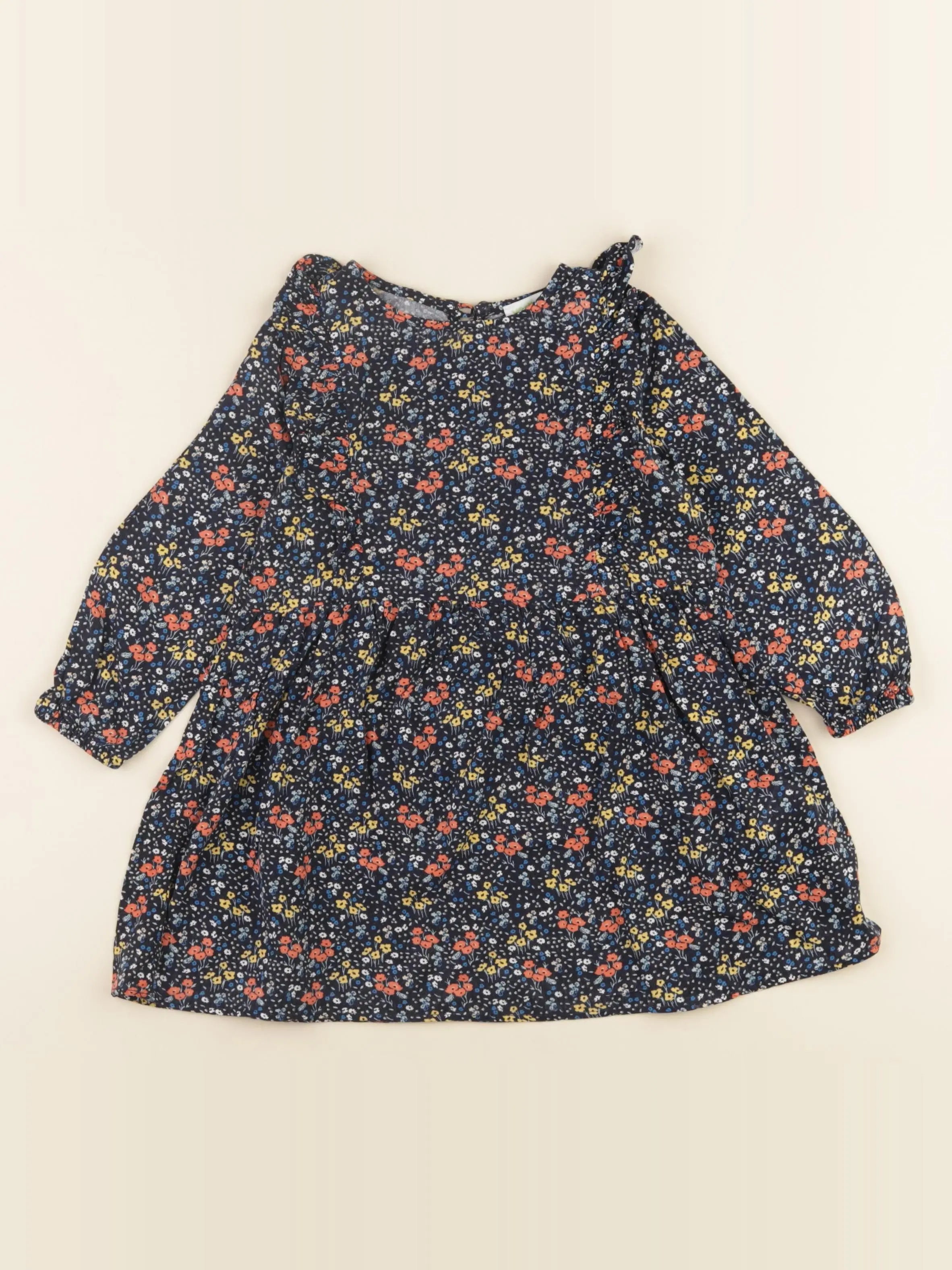 Vertbaudet - robe bleu, rose - 3 ans