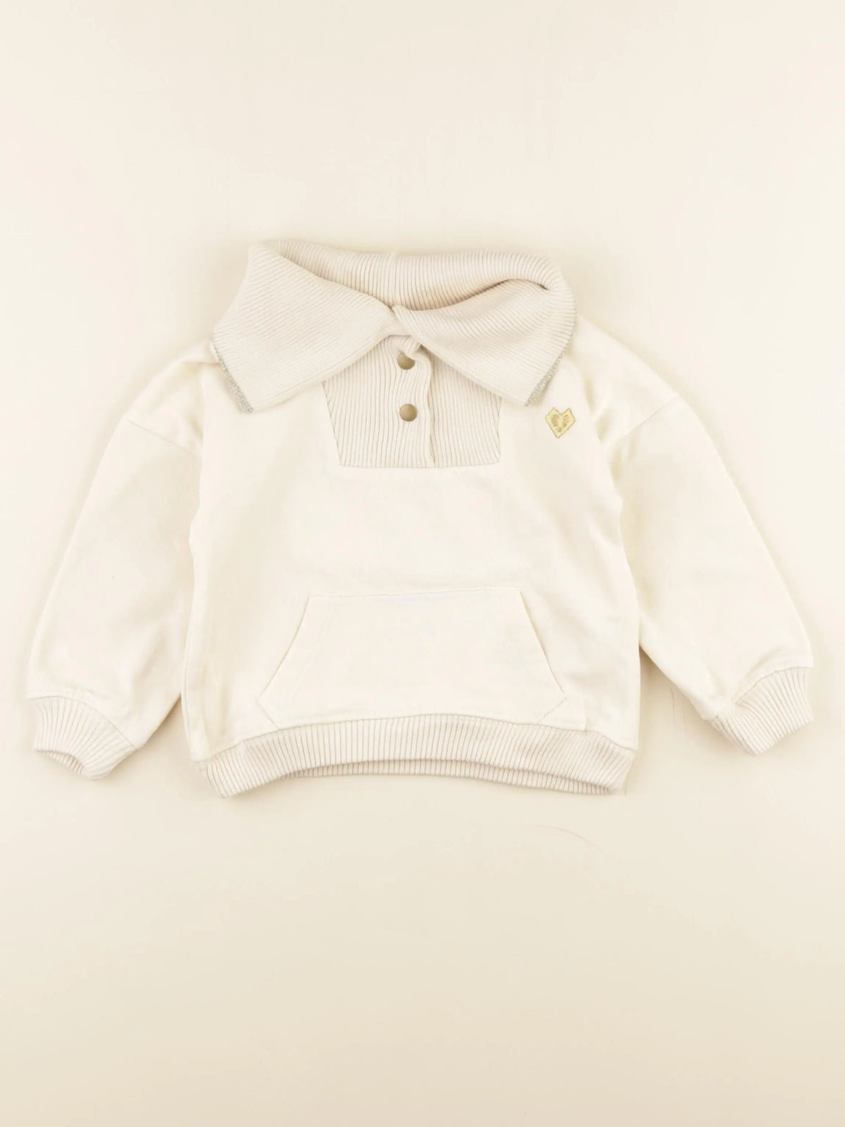 Vertbaudet - sweat beige - 3 ans
