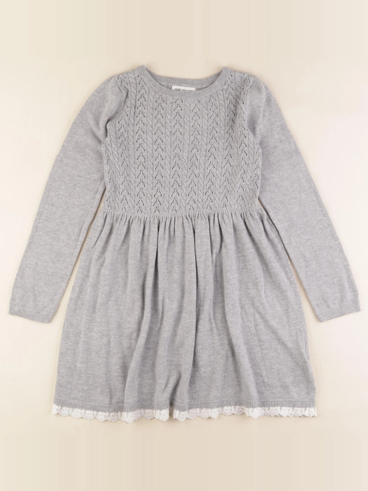 H&M - robe gris - 8/10 ans