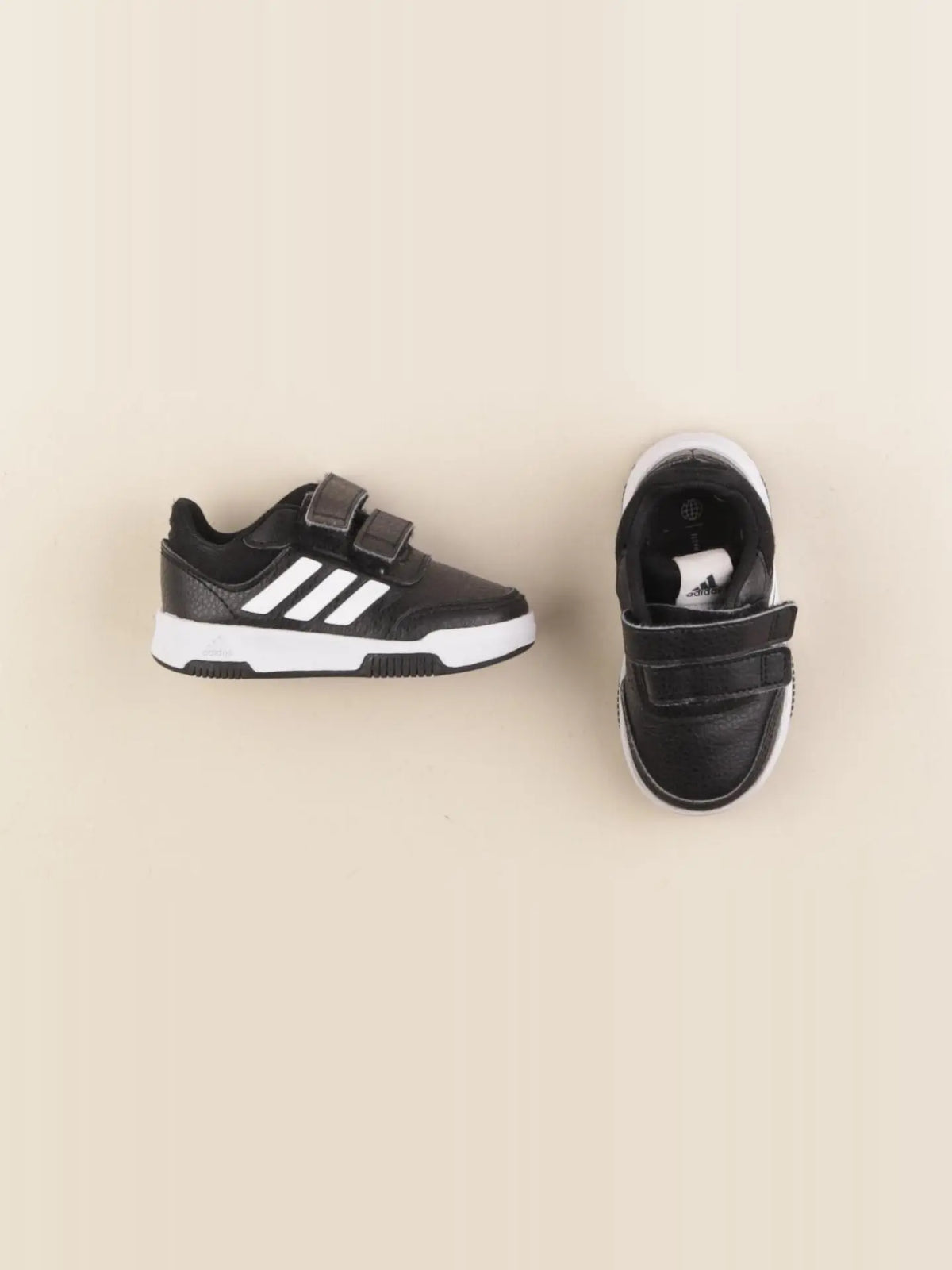 Adidas - tennis à scratch/ lacets blanc, noir - pointure 20