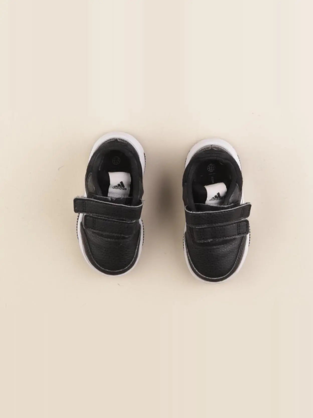 Adidas - tennis à scratch/ lacets blanc, noir - pointure 20