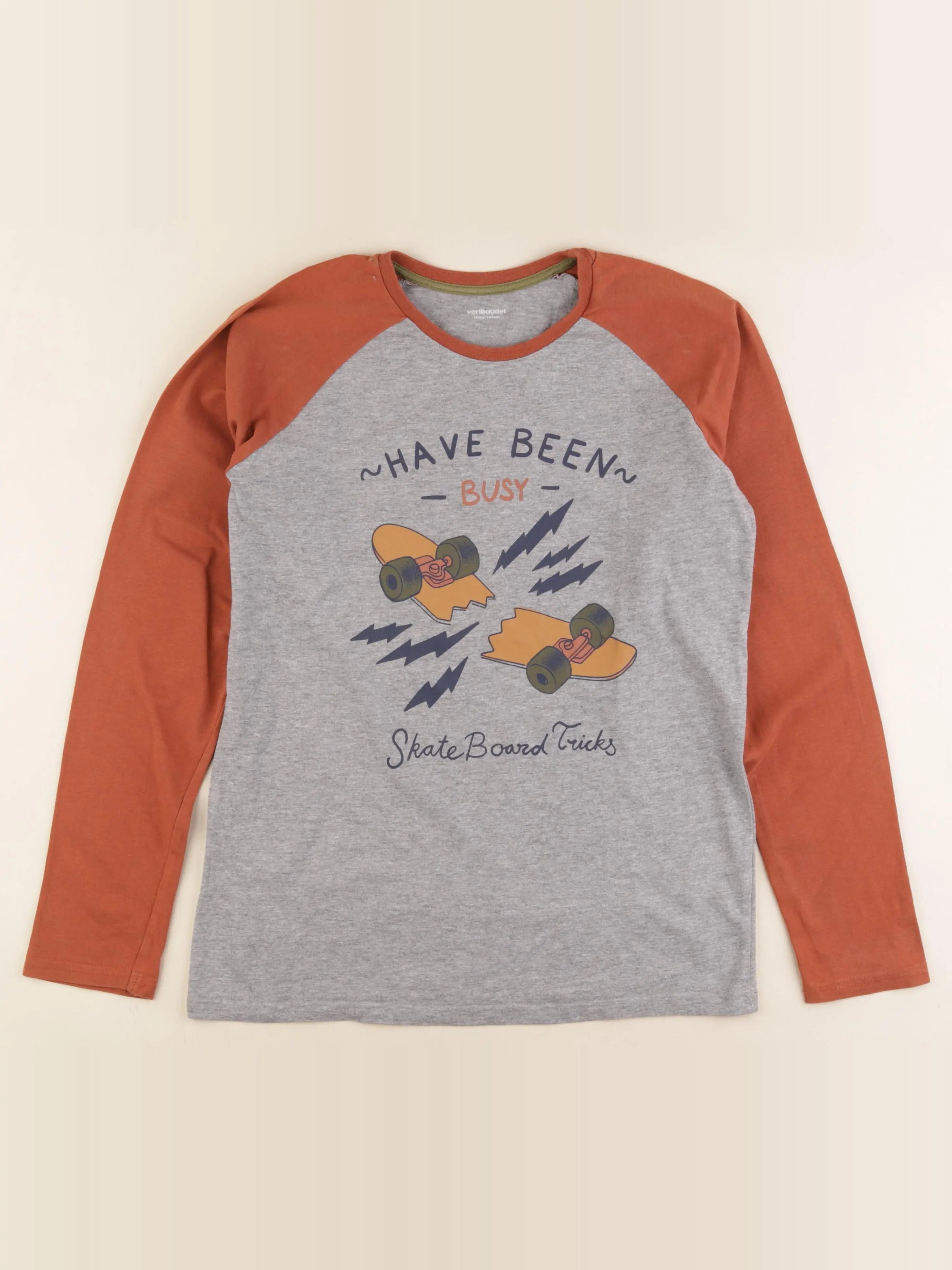 Vertbaudet - tee-shirt gris - 14 ans