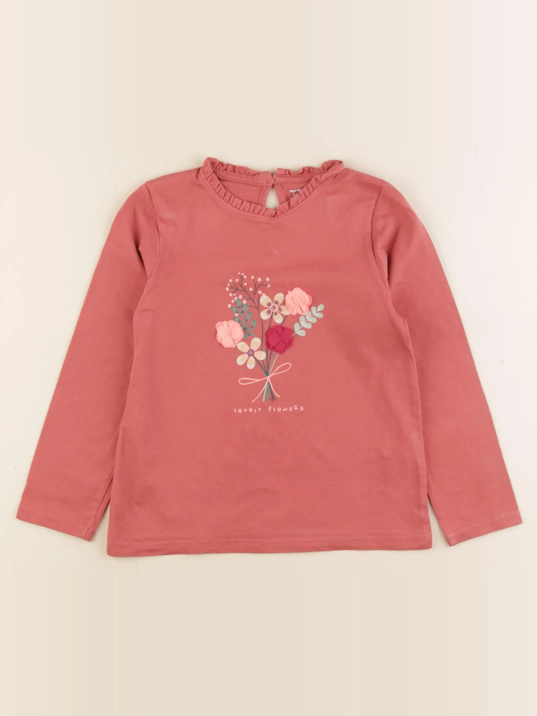 Vertbaudet - tee-shirt rose - 6 ans