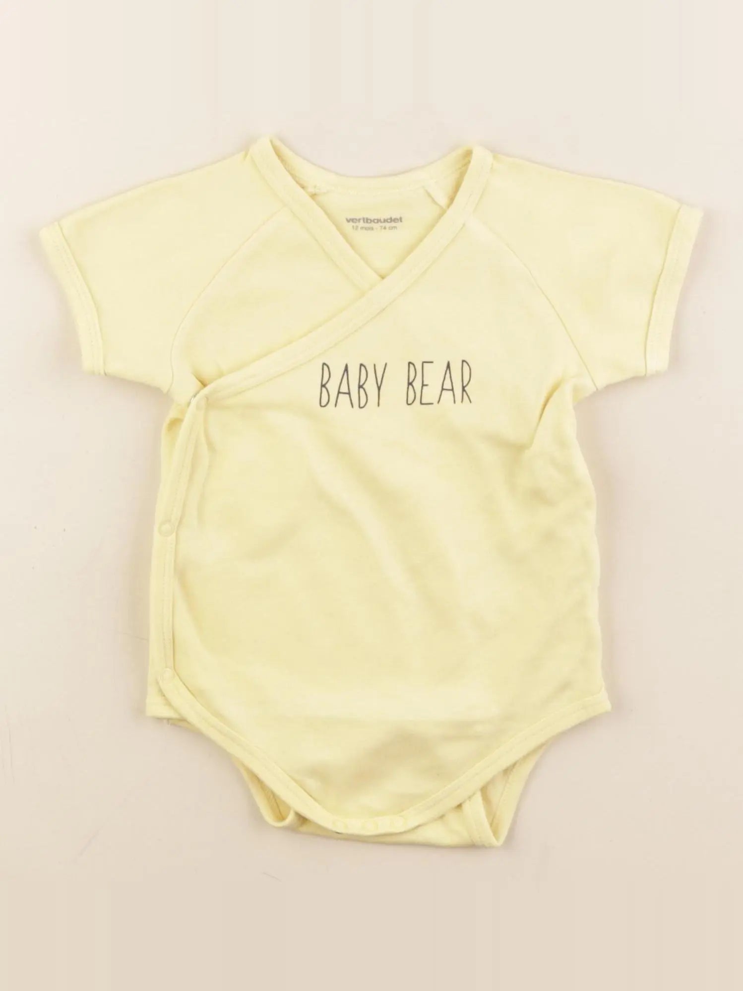 Vertbaudet - body jaune - 12 mois