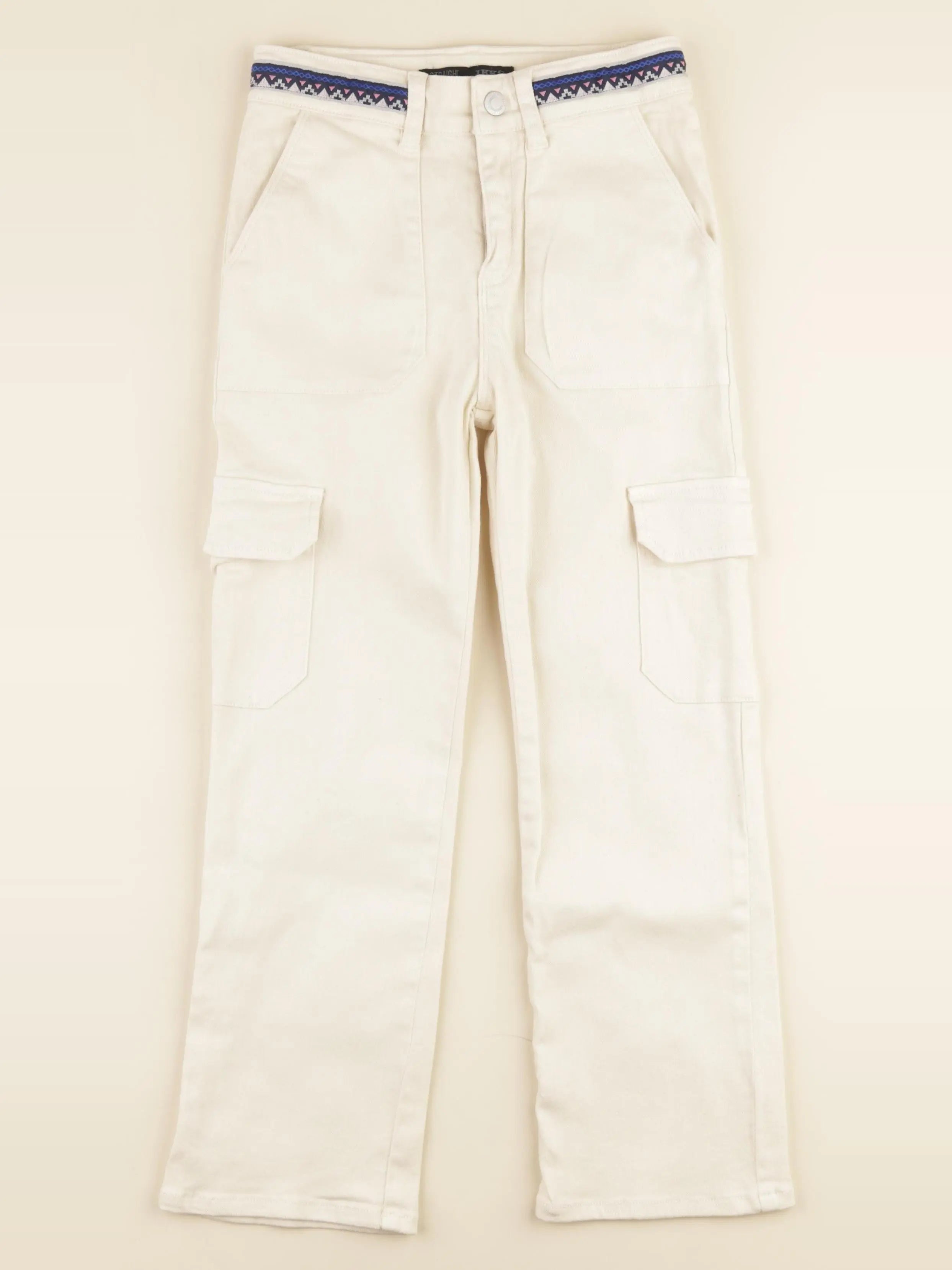 IKKS - jean beige - 8 ans