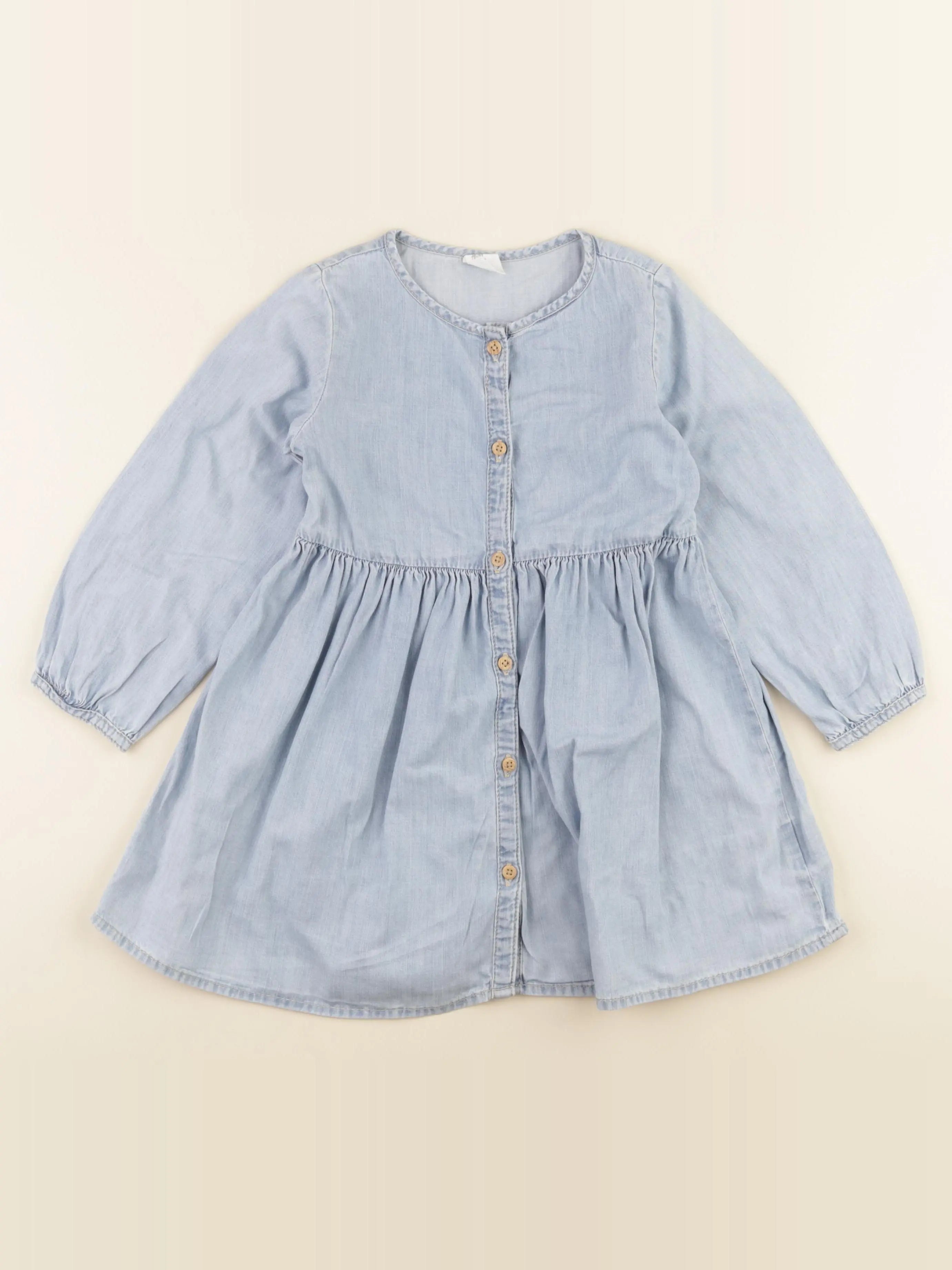 H&M - robe bleu - 3/4 ans
