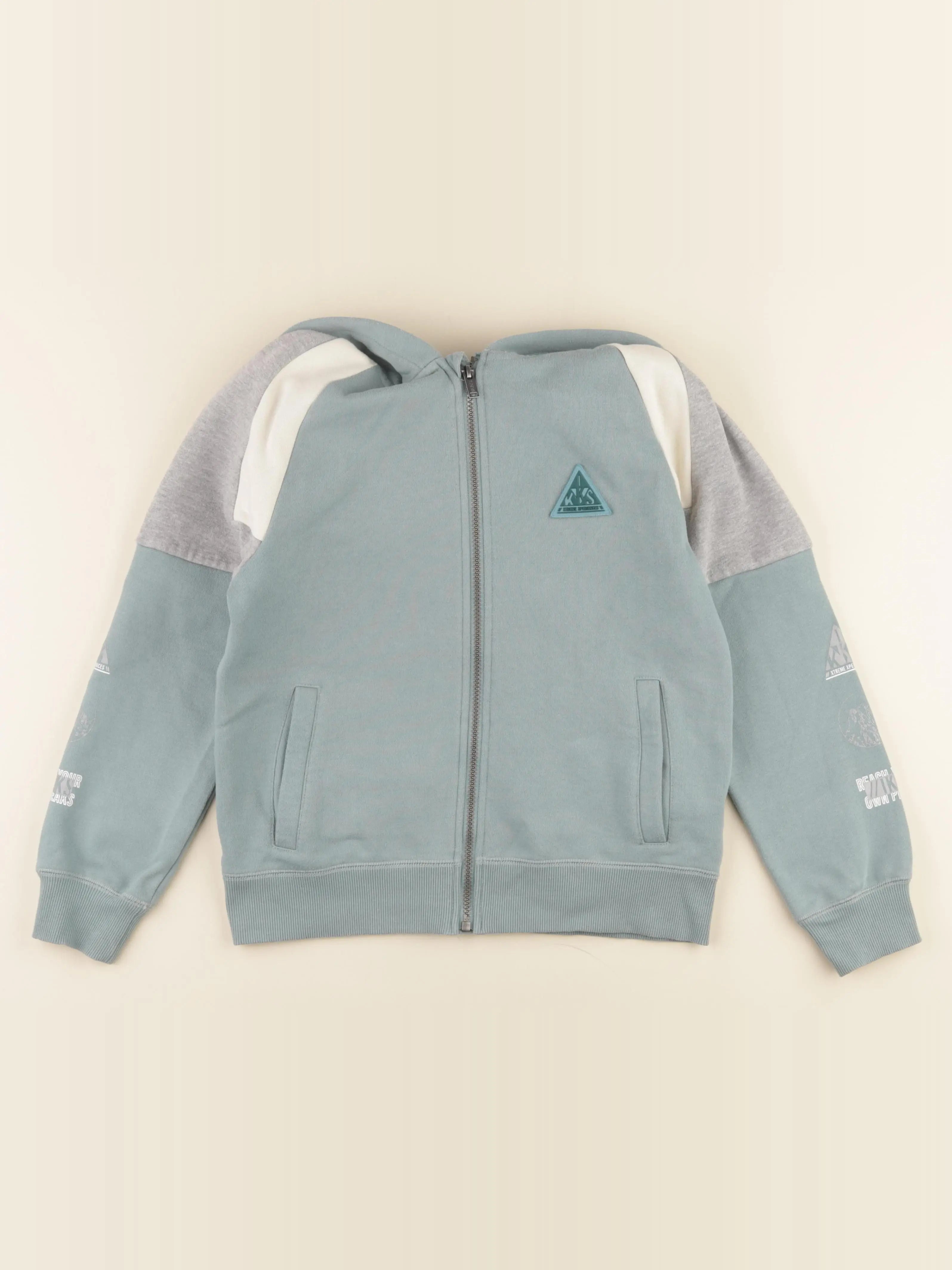 IKKS - sweat vert, gris - 12 ans