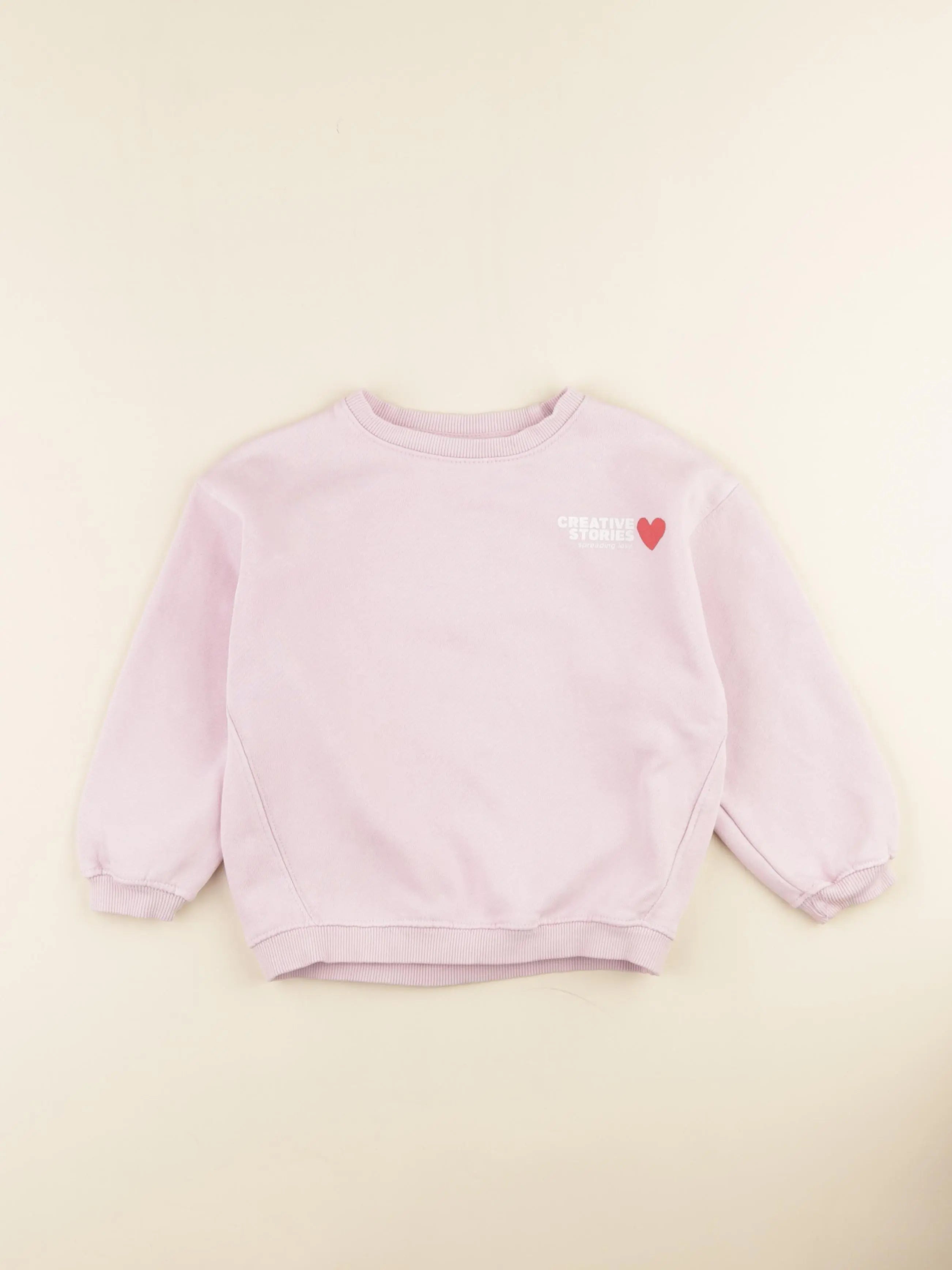 Zara - sweat imprimé au dos rose - 4 ans