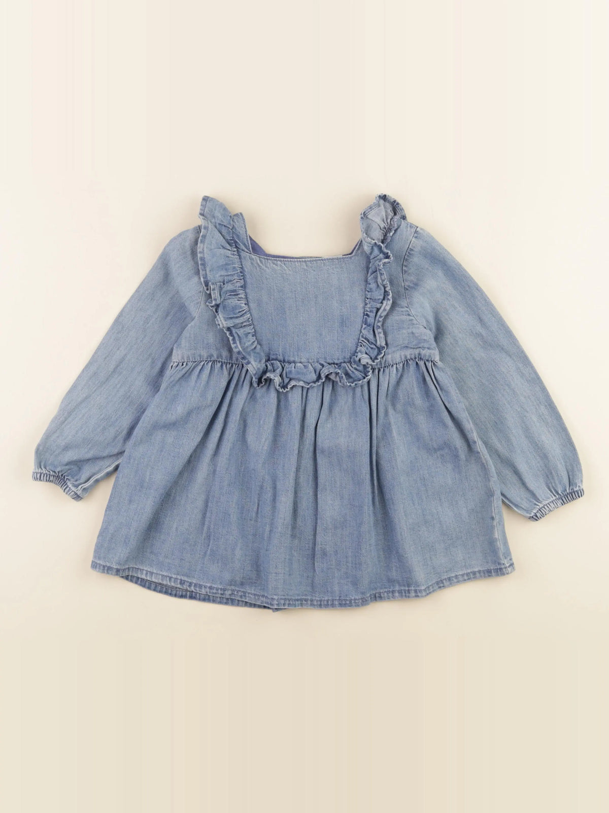 H&M - blouse bleu - 2/3 ans