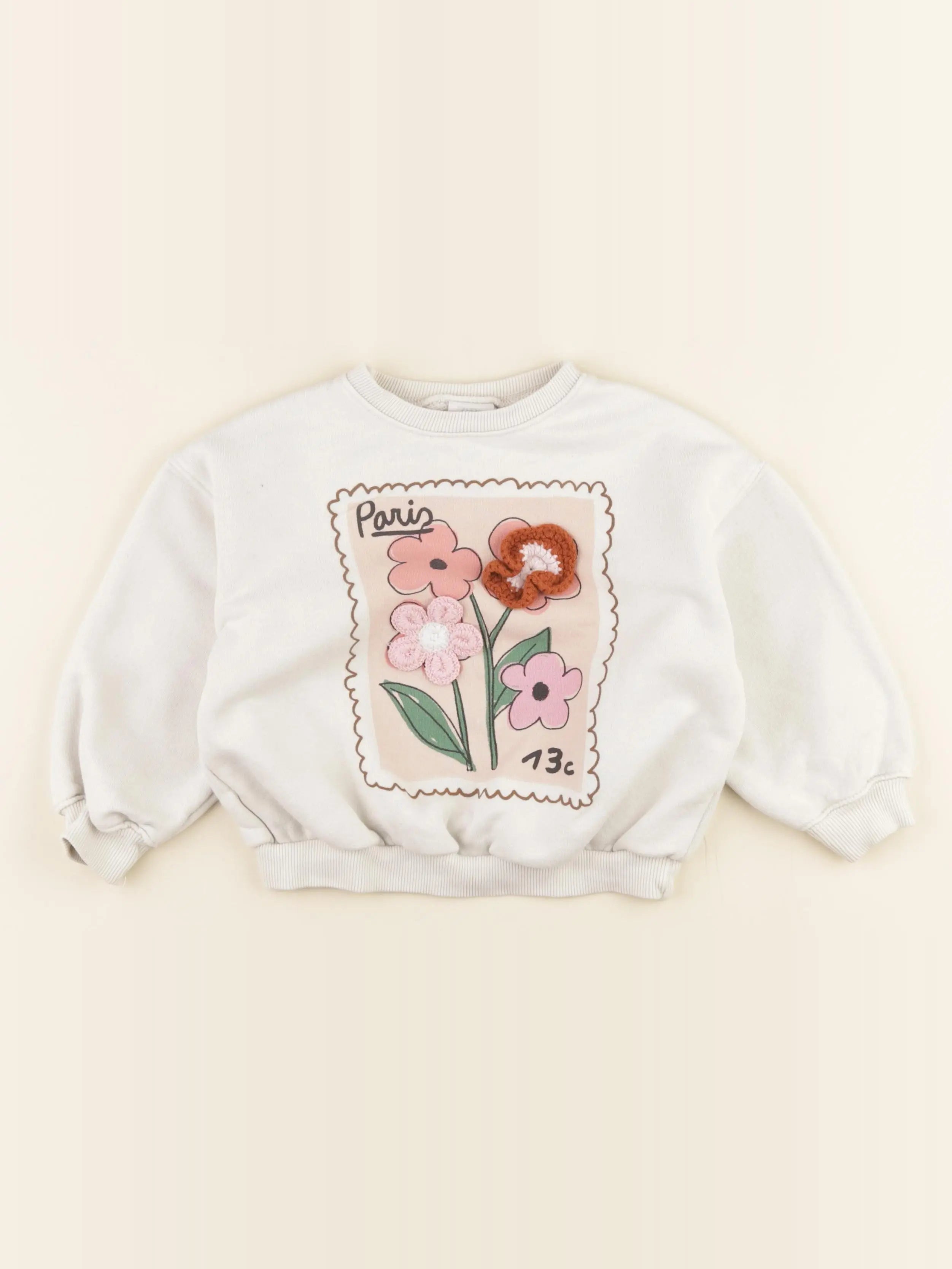 Zara - sweat blanc - 4 ans