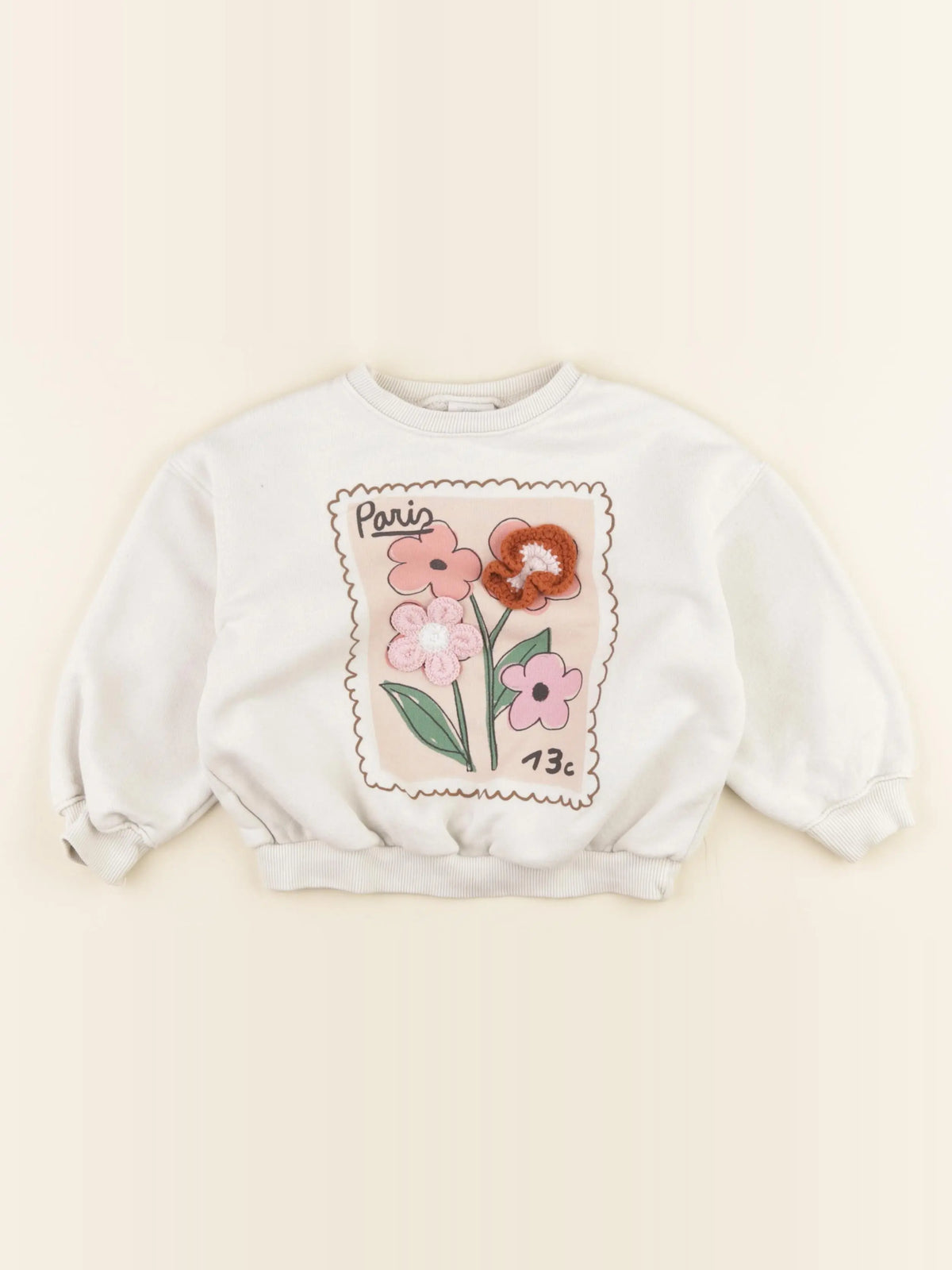 Zara - sweat blanc - 4 ans