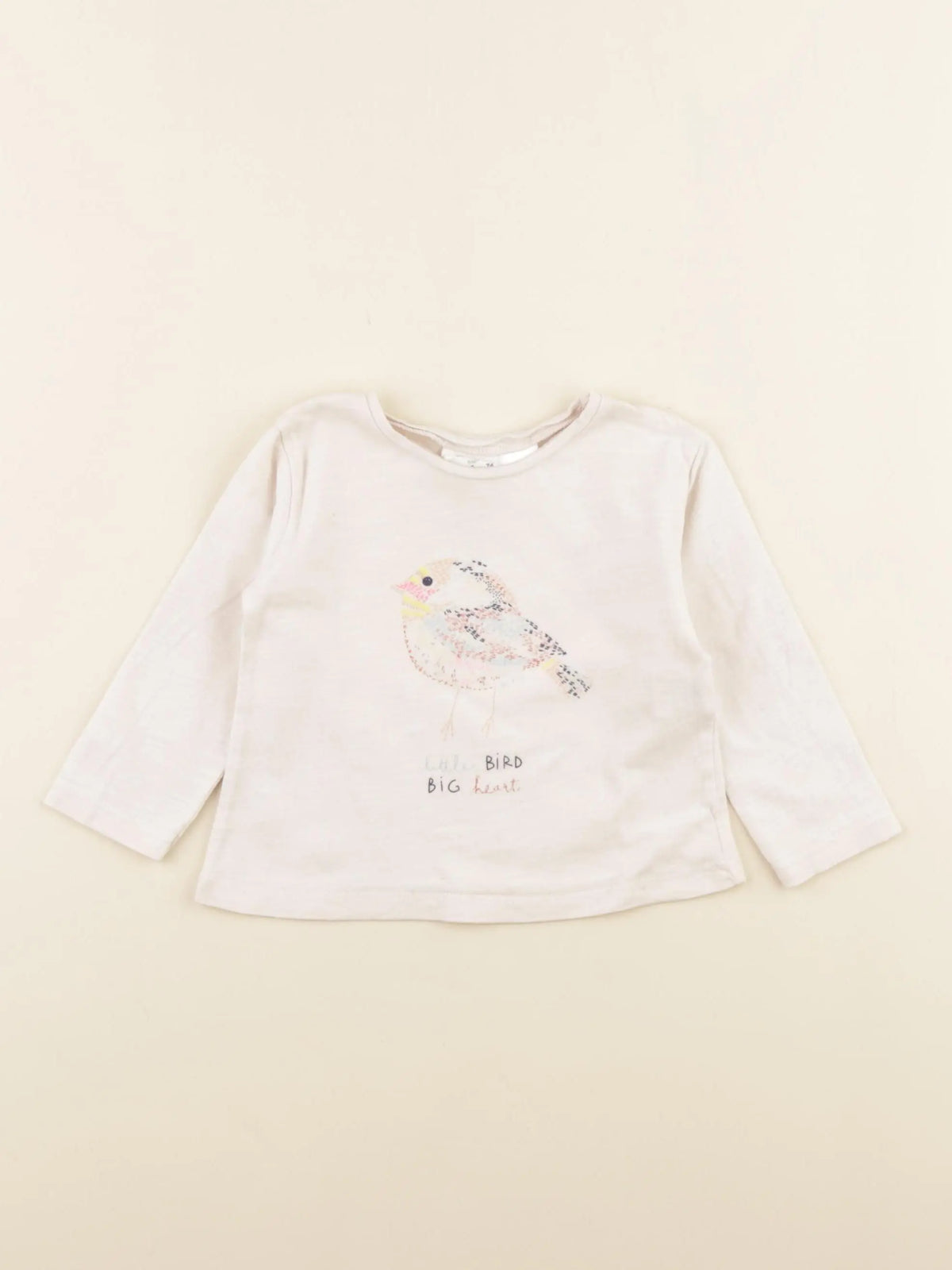 Zara - tee-shirt rose - 6/9 mois