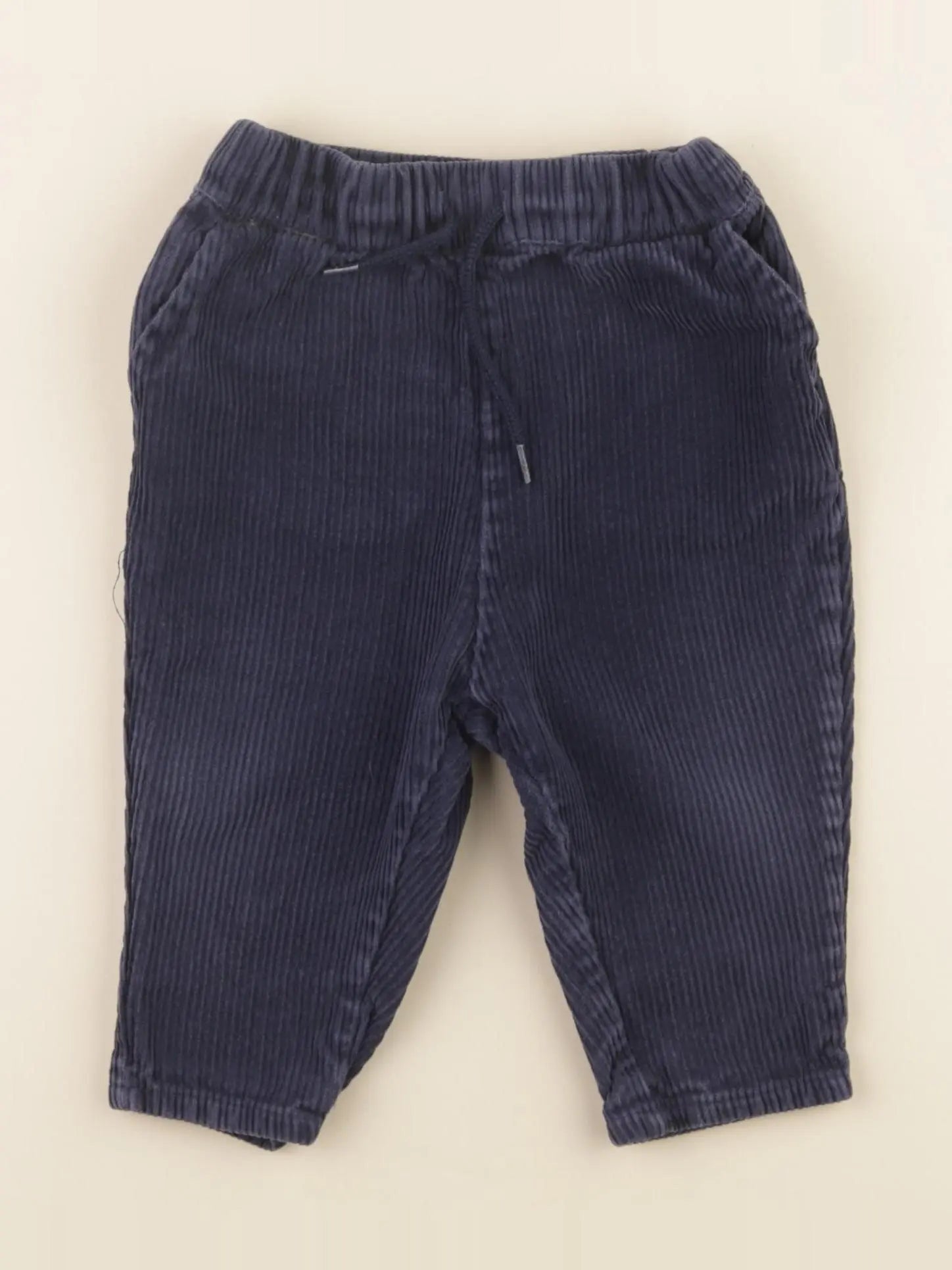 Vertbaudet - pantalon bleu - 12 mois