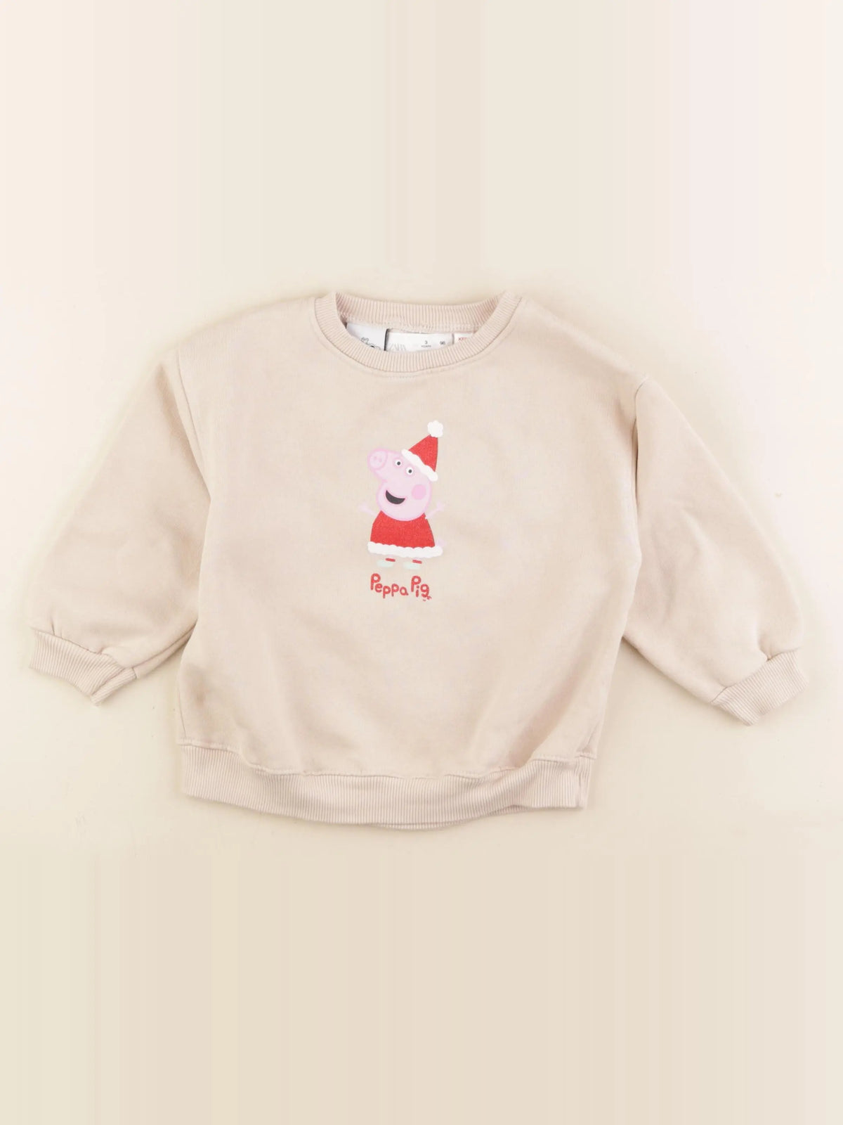 Zara - sweat imprimé au dos beige - 3 ans