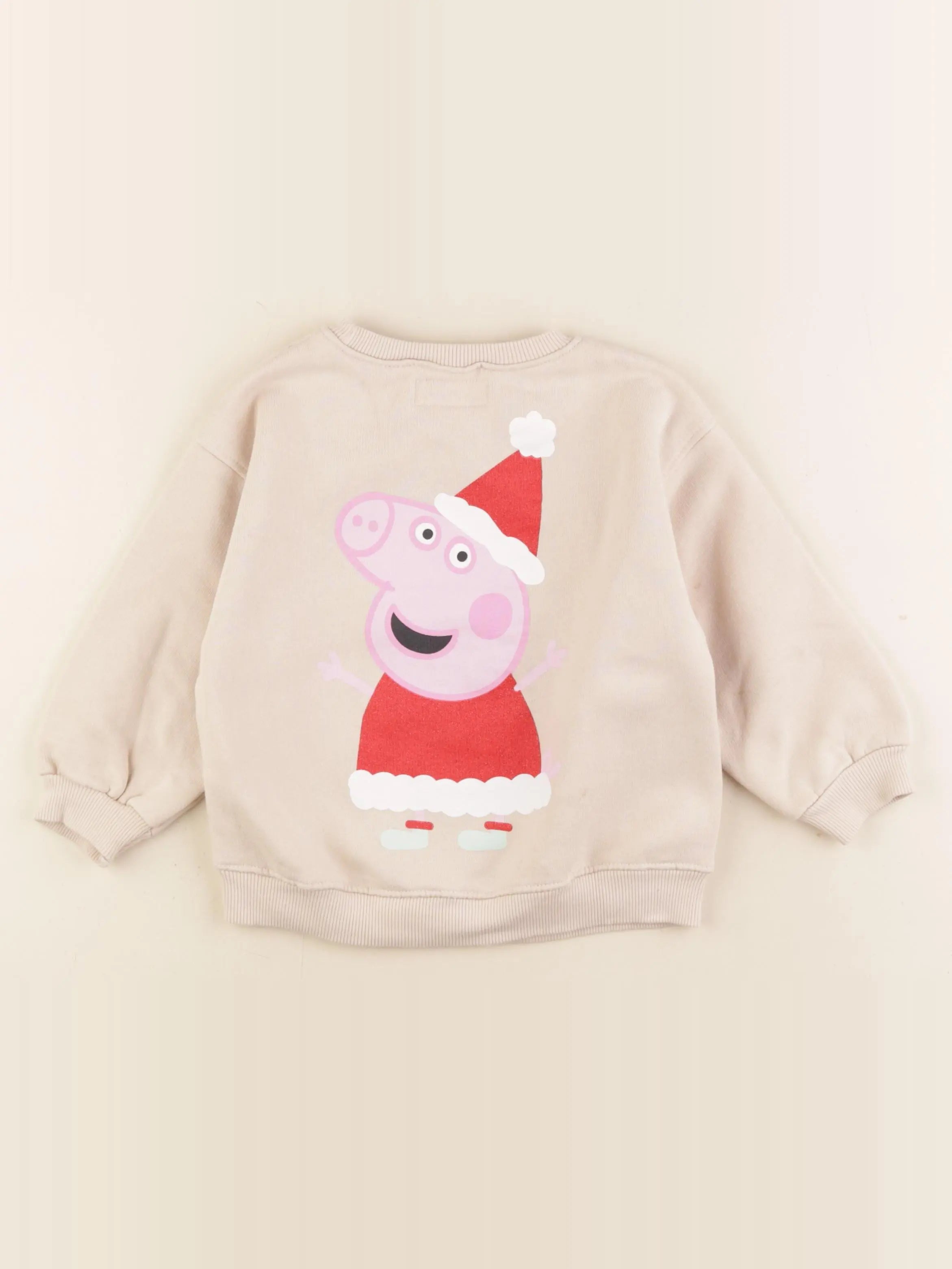 Zara - sweat imprimé au dos beige - 3 ans