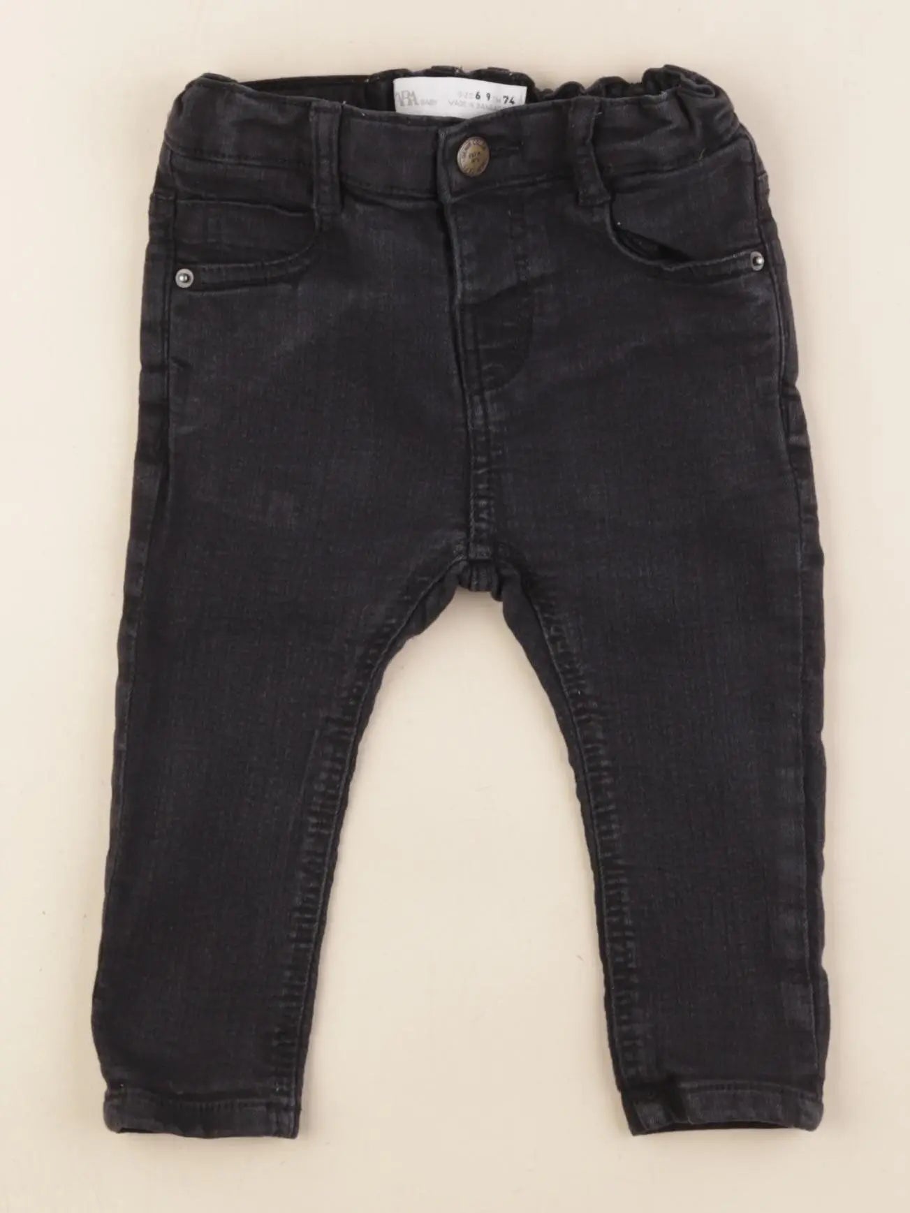 Zara - jean noir - 6/9 mois