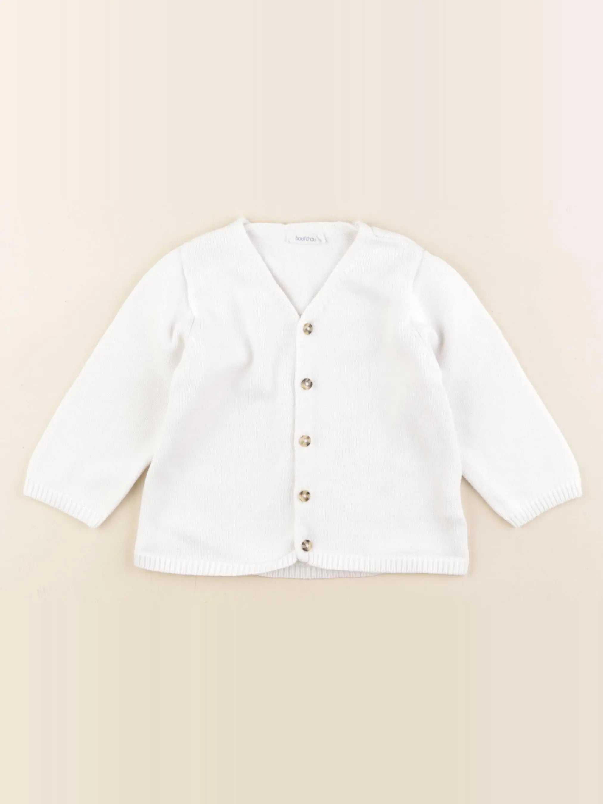 Boutchou - gilet blanc - 18 mois