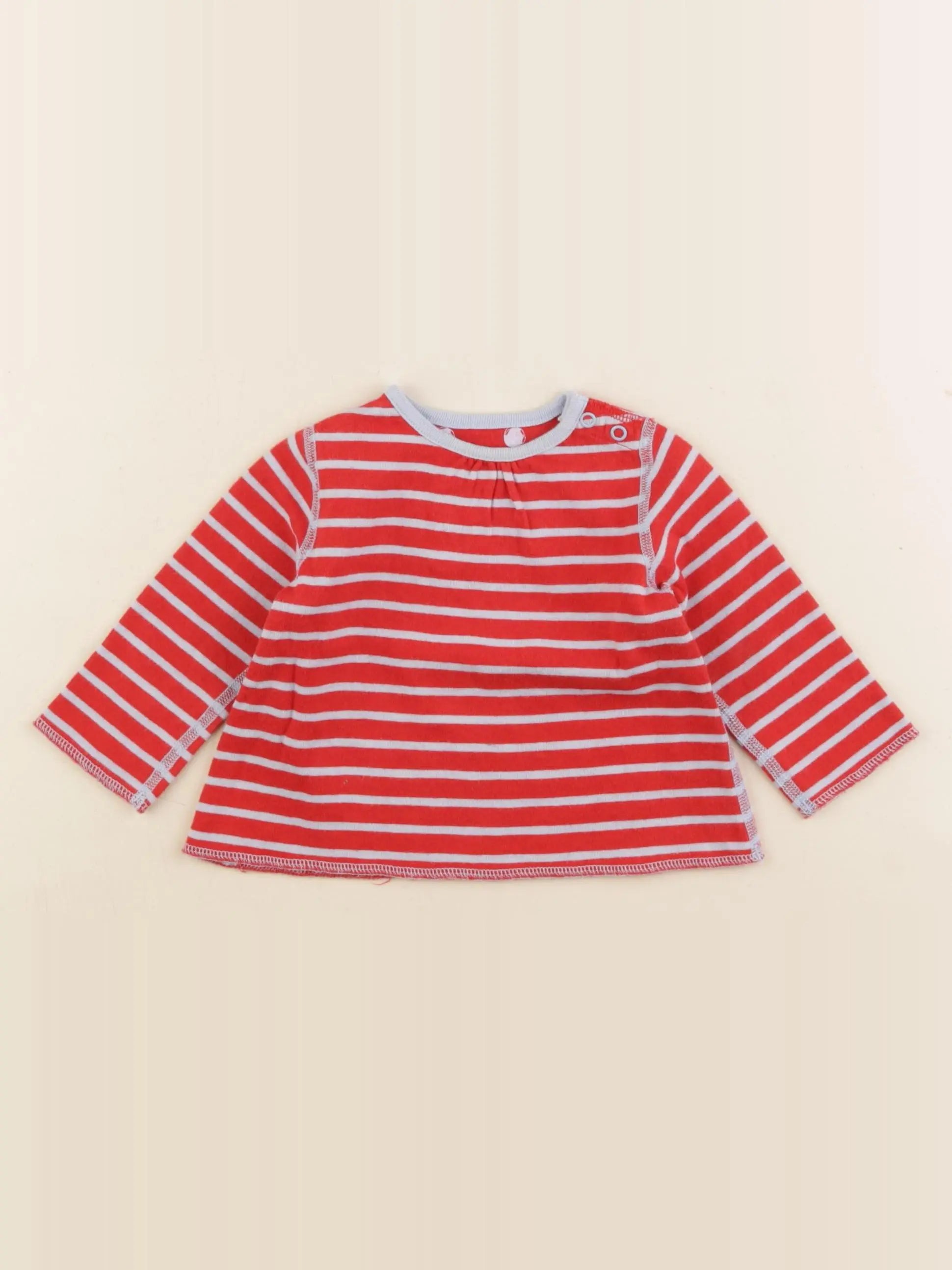 Petit Bateau - tee-shirt rouge - 3 mois