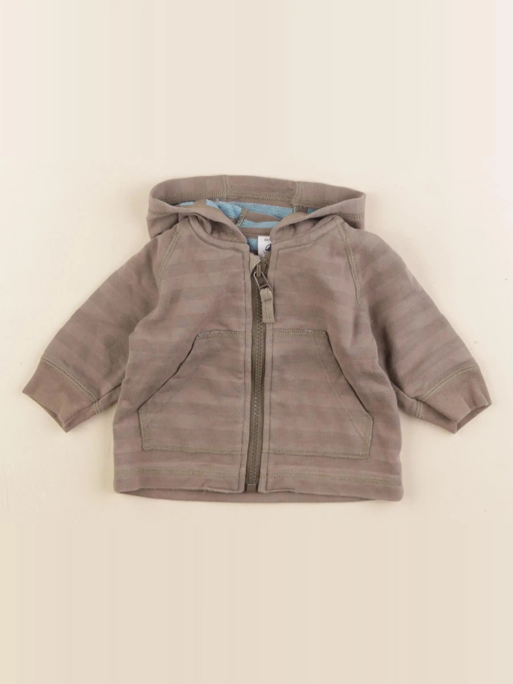 Petit Bateau - sweat marron - 3 mois